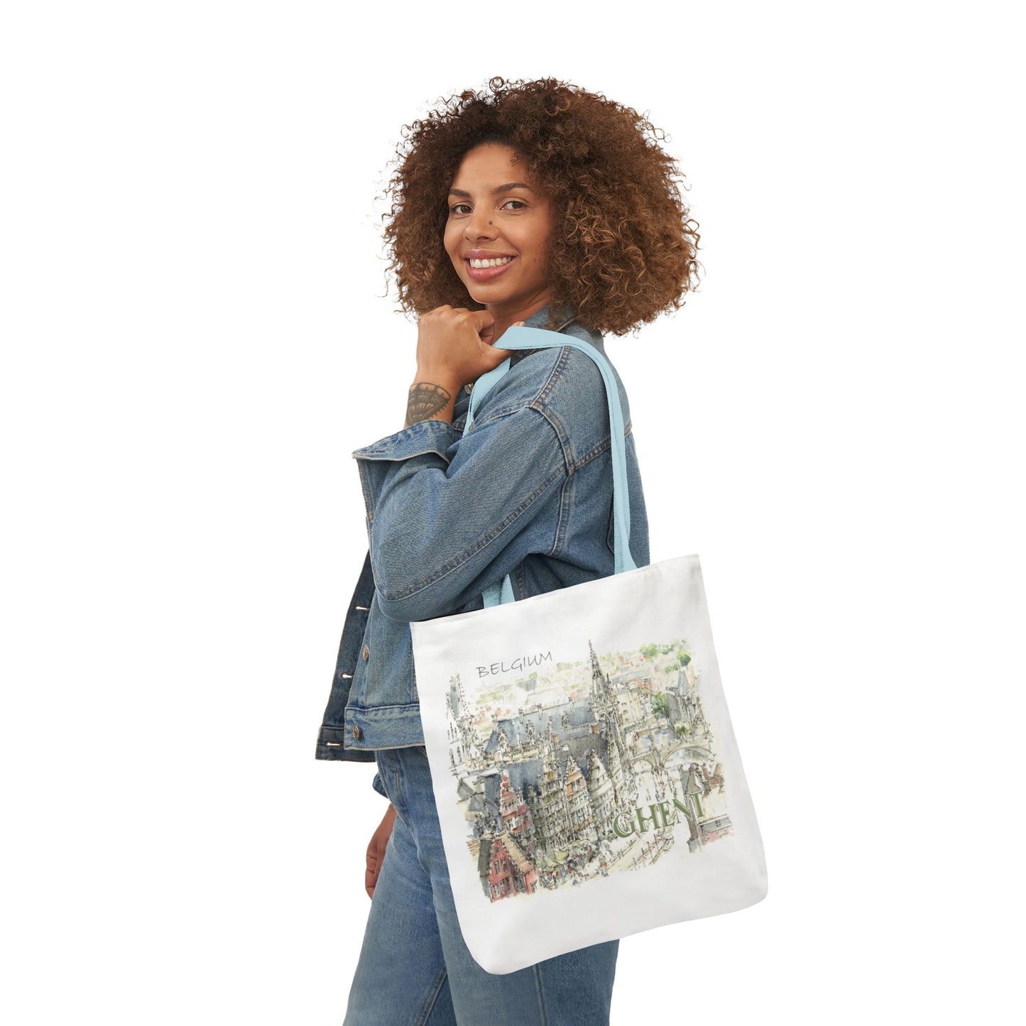 Ghent-inspired Tote Bag with 4-Color Straps