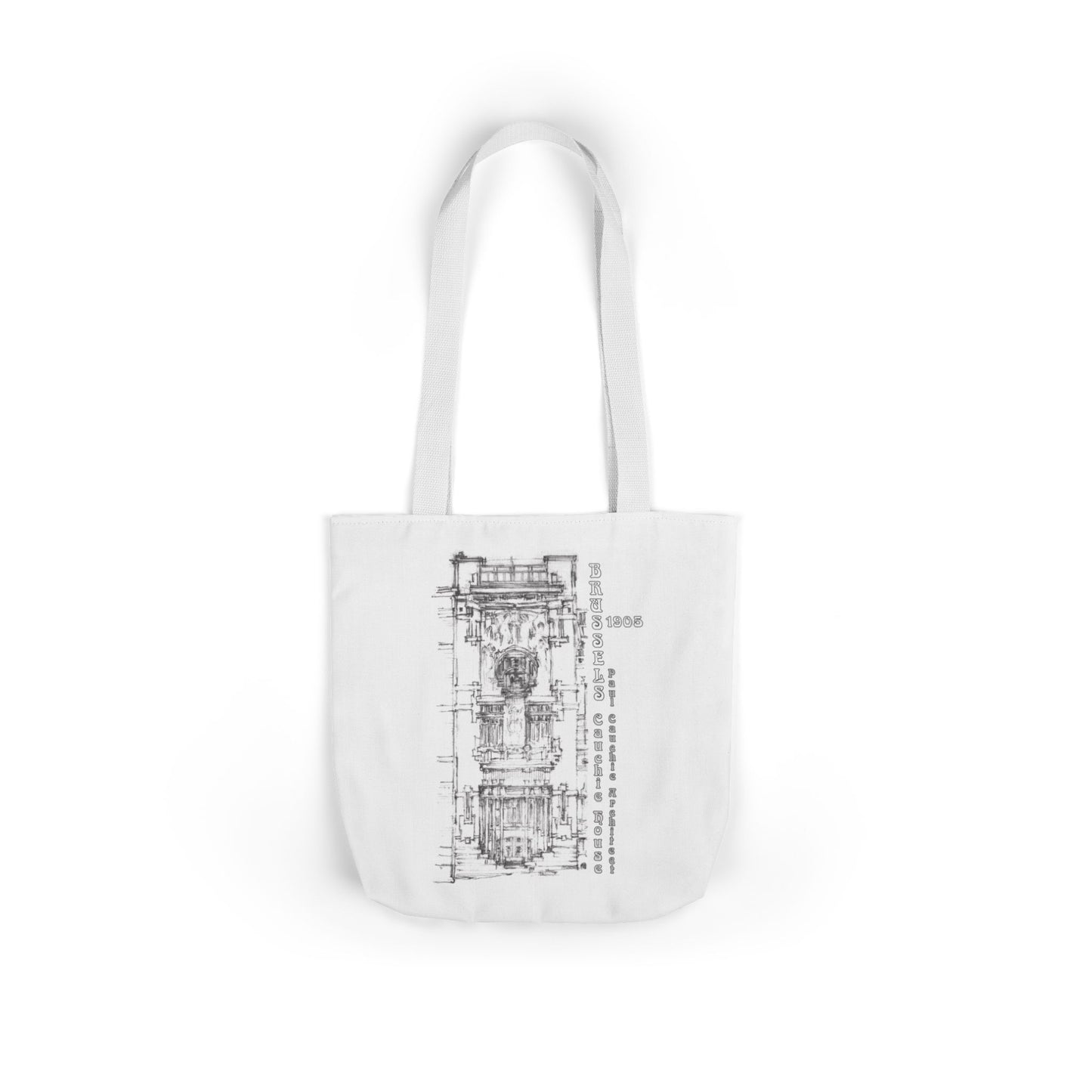 Brussel's Art-Nouveau-inspired Tote Bag with 5-Color Straps