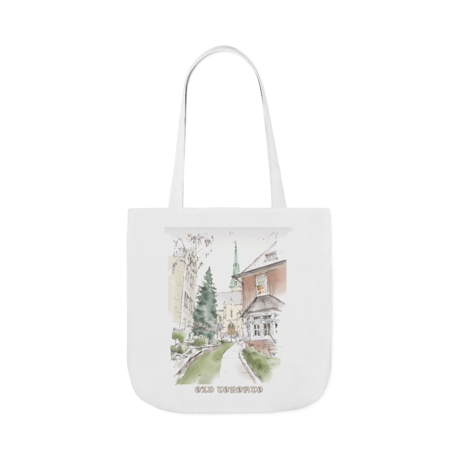 Old Toronto-inspired Tote Bag with 3-Color Straps