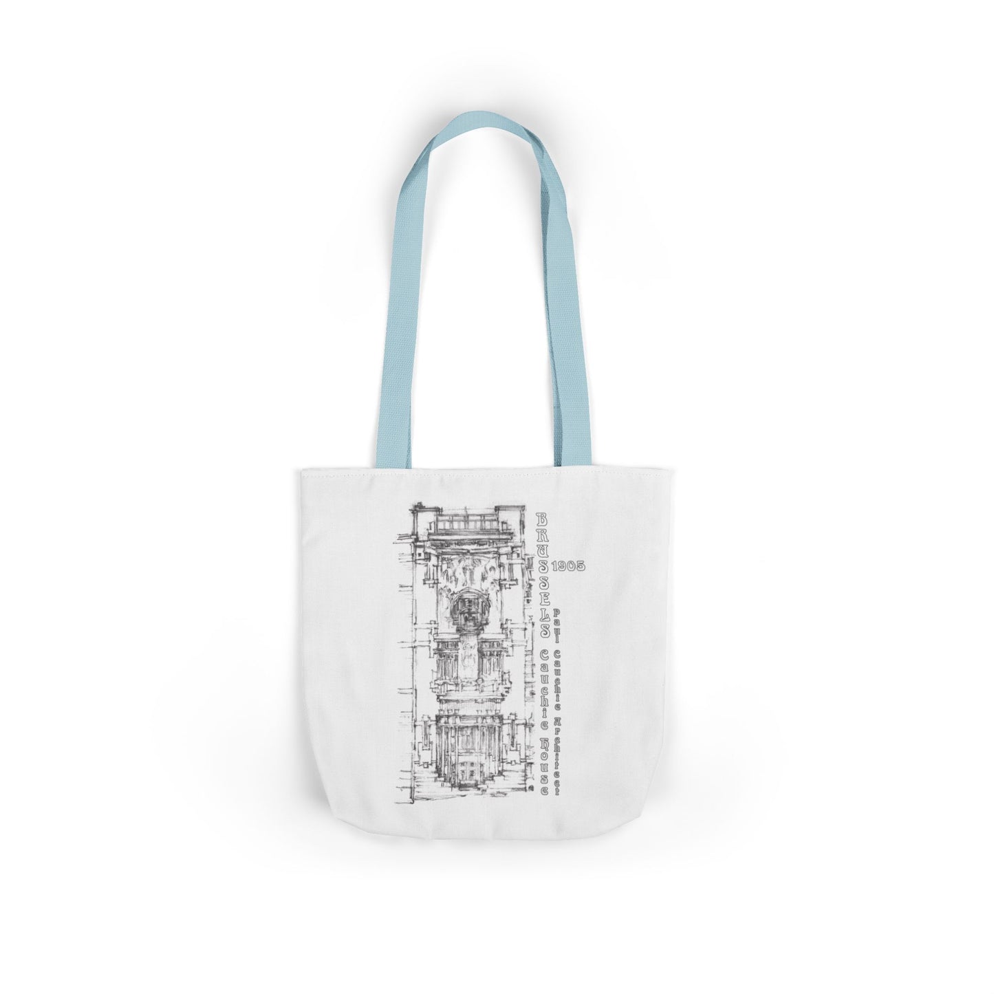 Brussel's Art-Nouveau-inspired Tote Bag with 5-Color Straps