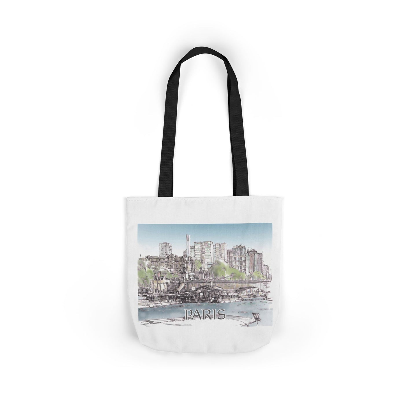 Paris-inspired Tote Bag with 4-Color Straps