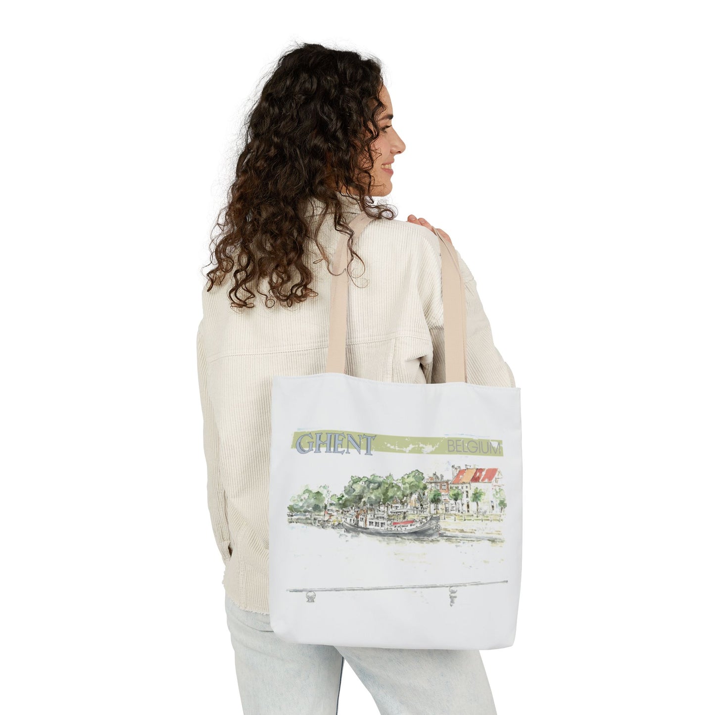 Ghent-inspired Tote Bag with 4-Color Straps