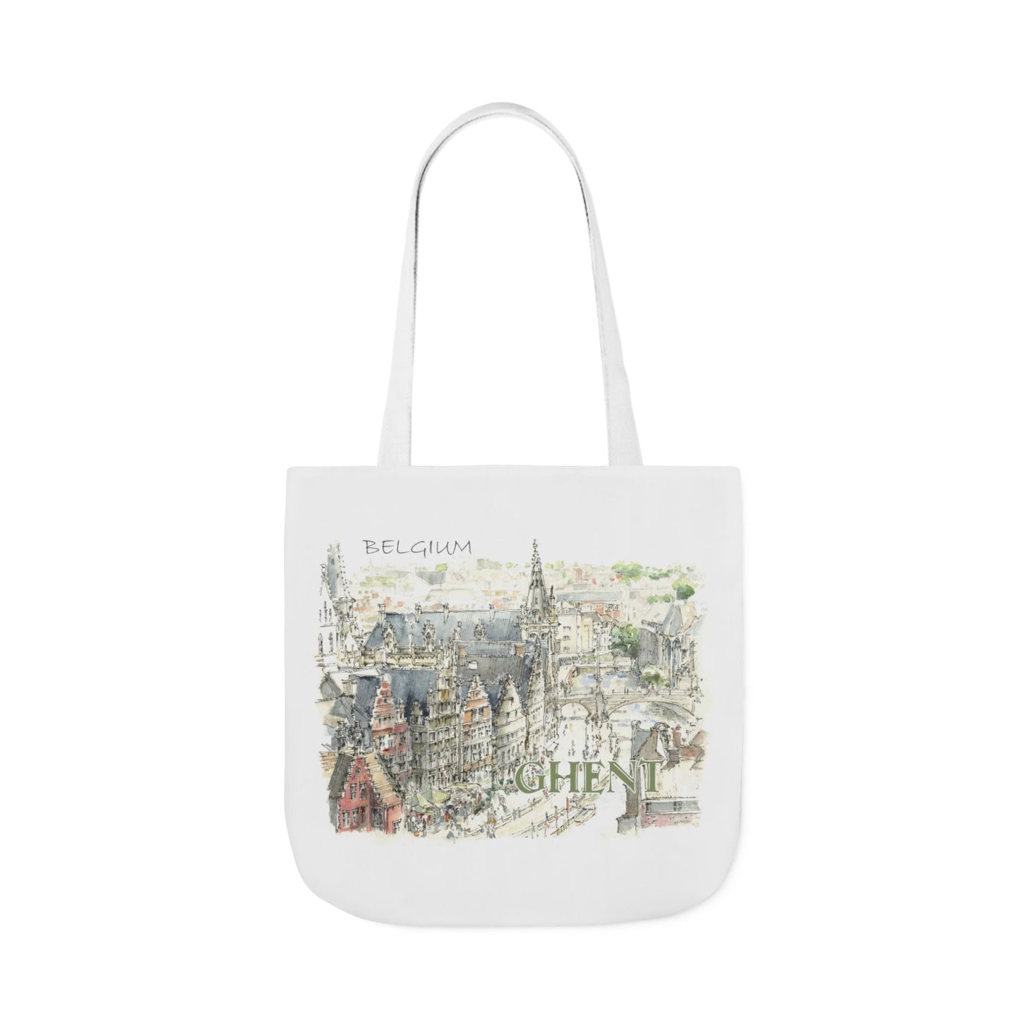 Ghent-inspired Tote Bag with 4-Color Straps