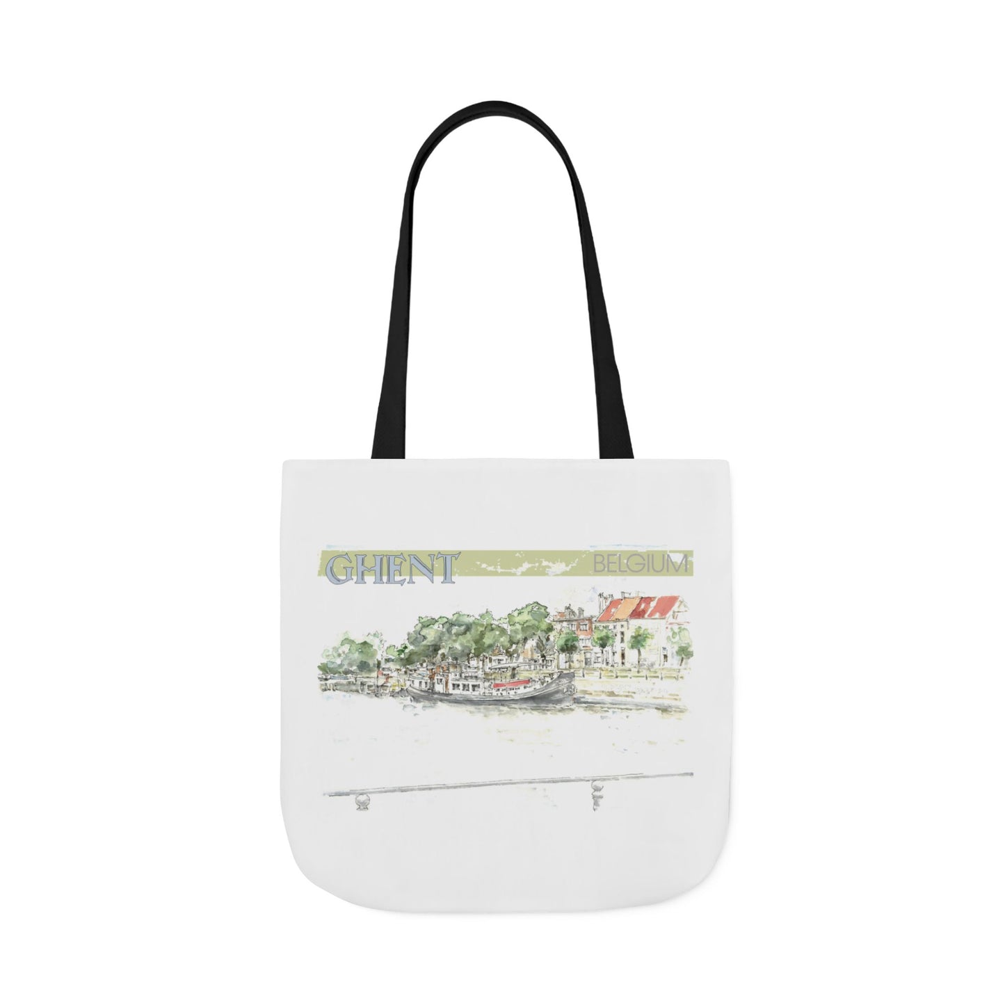 Ghent-inspired Tote Bag with 4-Color Straps