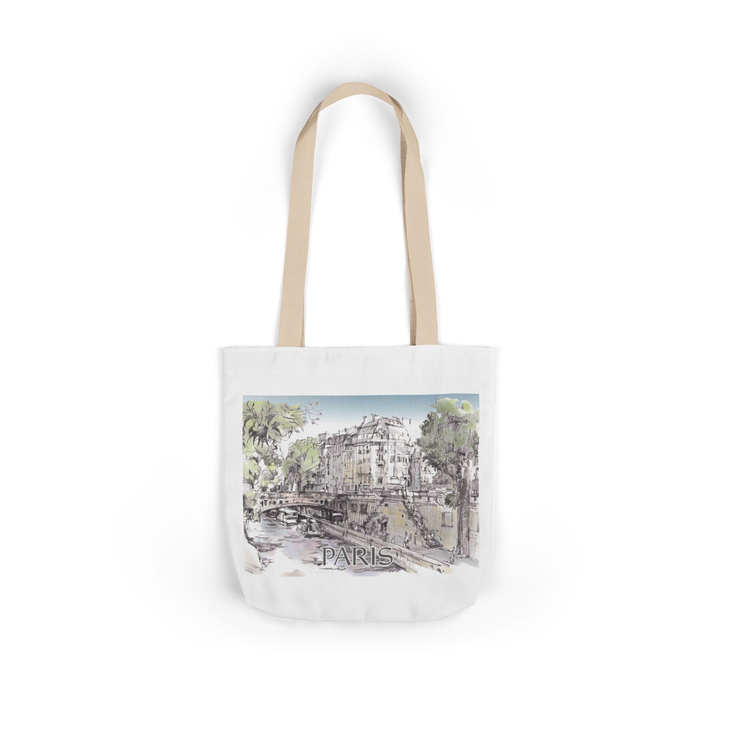 Paris-inspired Tote Bag with 4-Color Straps