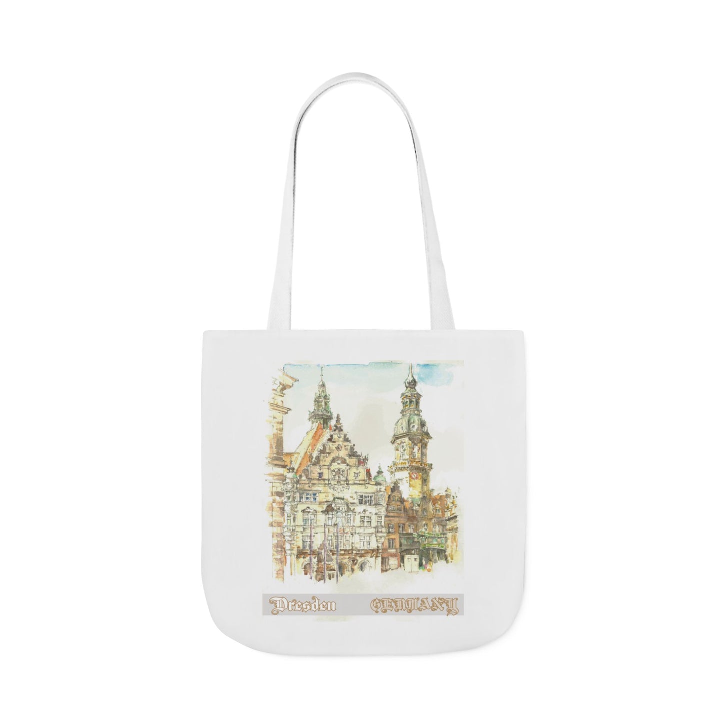 Dresden-inspired Tote Bag with 4-Color Straps