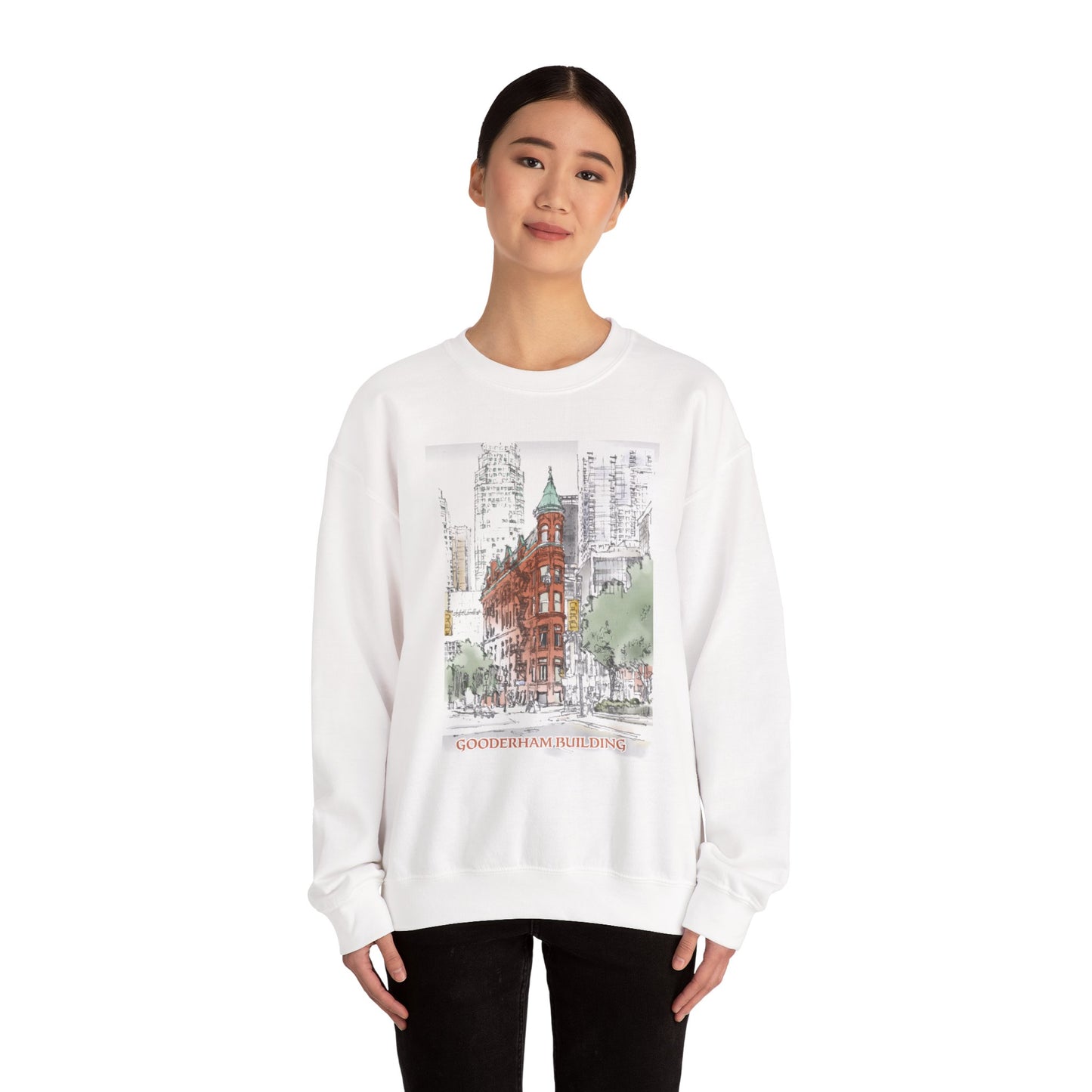 Gooderham building-Inspired Unisex Crewneck Sweatshirt