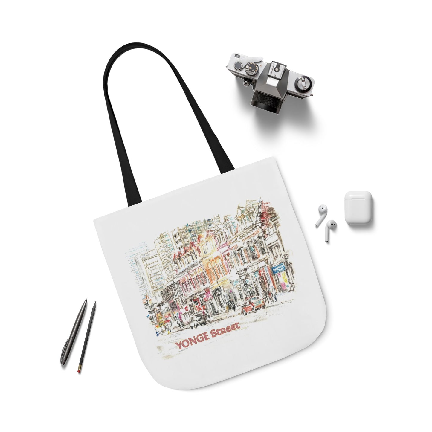 Yonge Street-inspired Tote Bag with 5-Color Straps