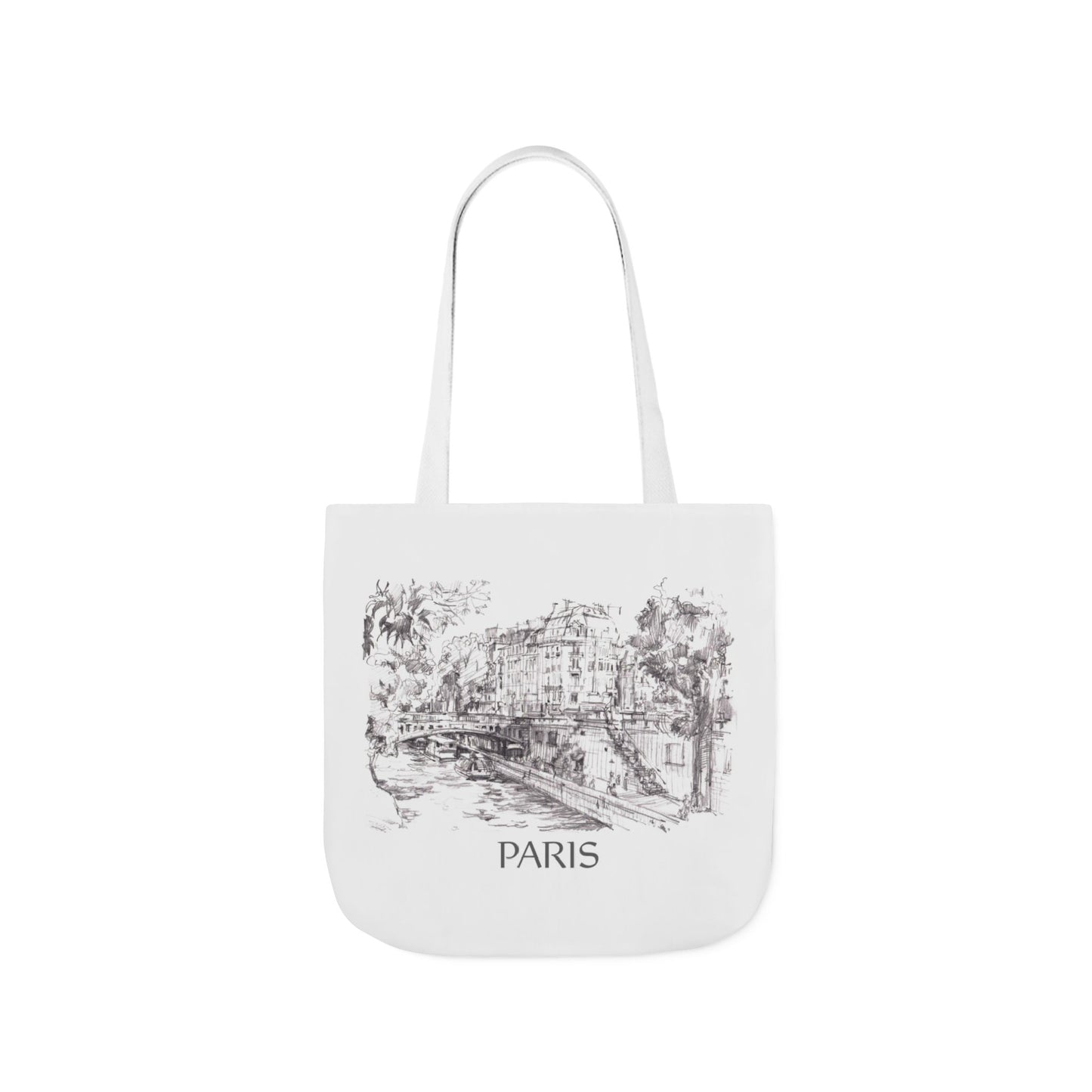 Paris-inspired Tote Bag with 5-Color Straps