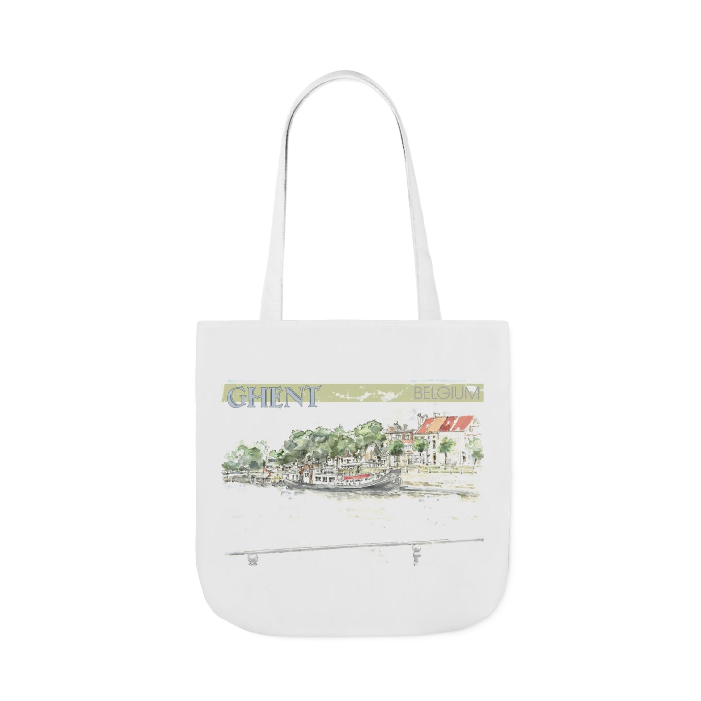 Ghent-inspired Tote Bag with 4-Color Straps
