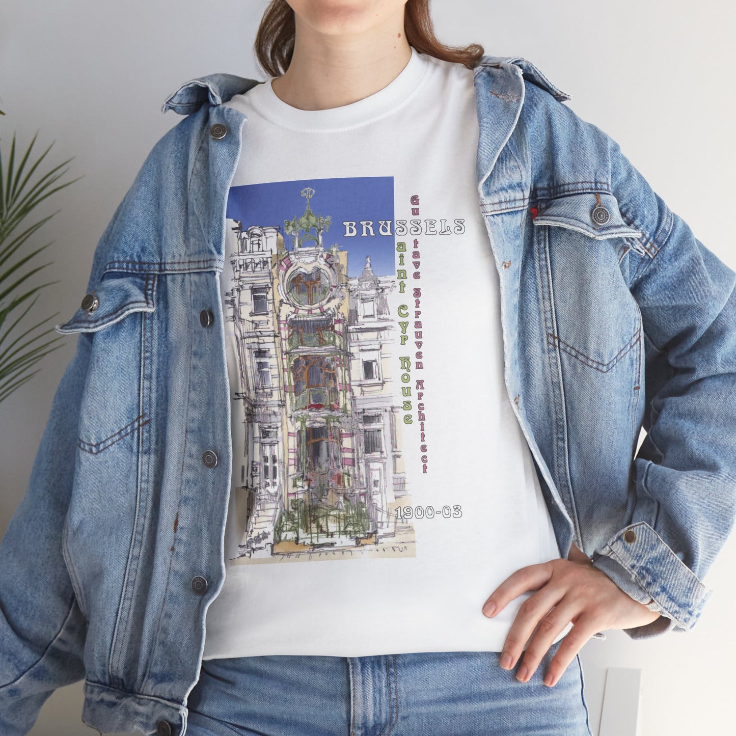 Brussel's Art-Nouveau-Inspired Unisex Crewneck T-shirt