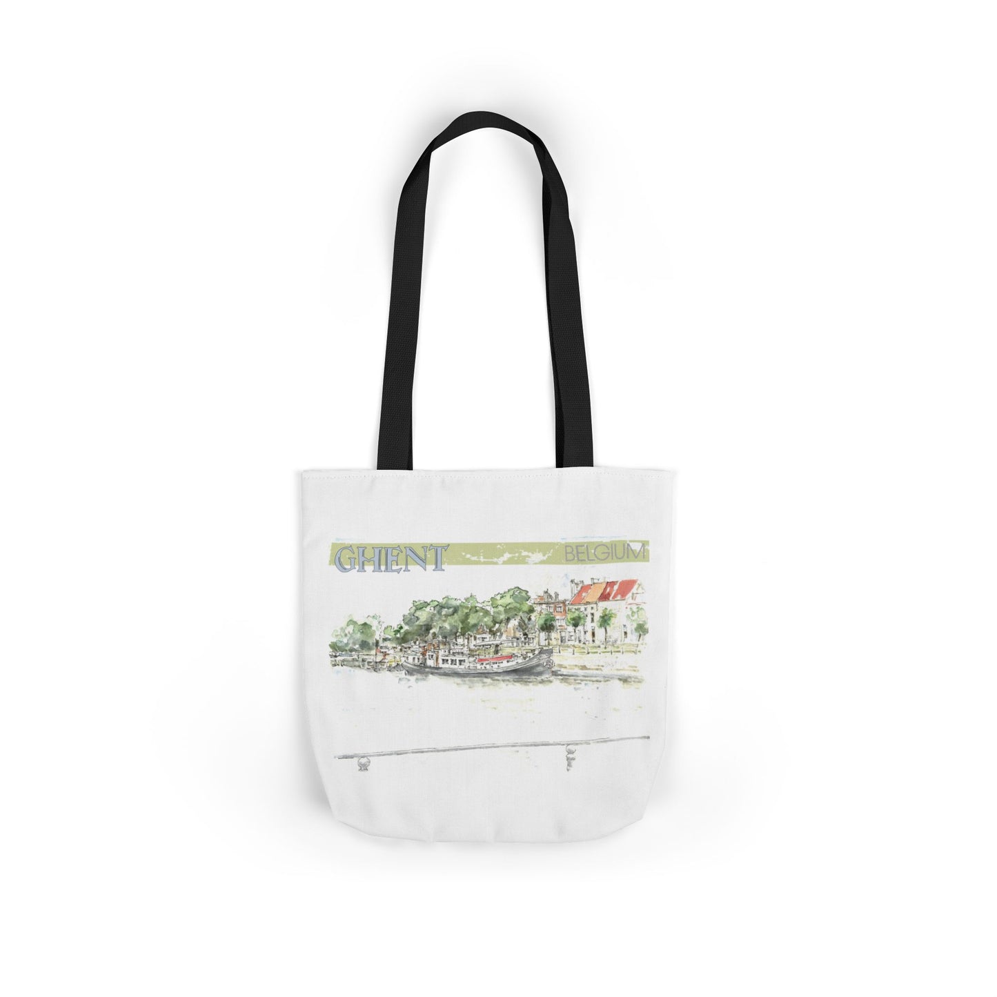 Ghent-inspired Tote Bag with 4-Color Straps