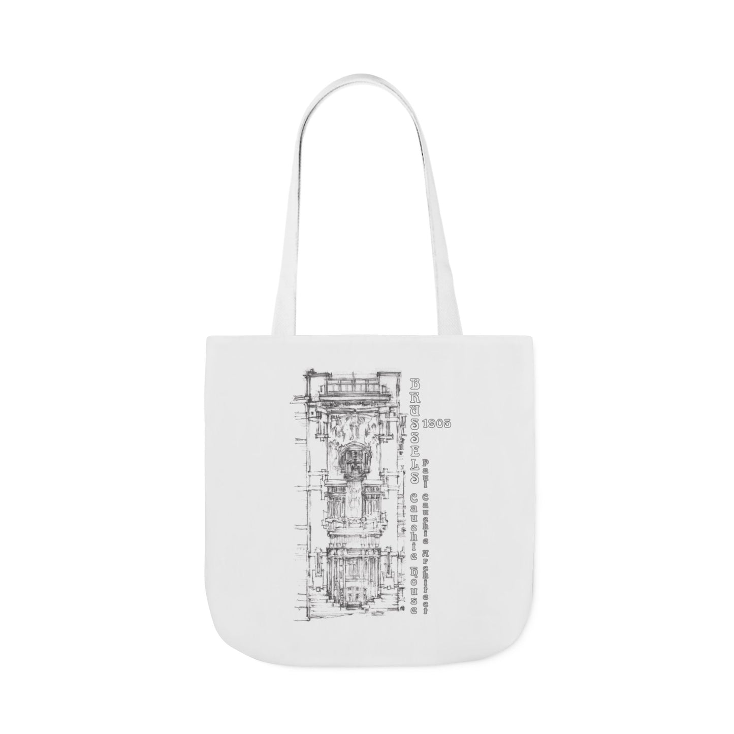 Brussel's Art-Nouveau-inspired Tote Bag with 5-Color Straps