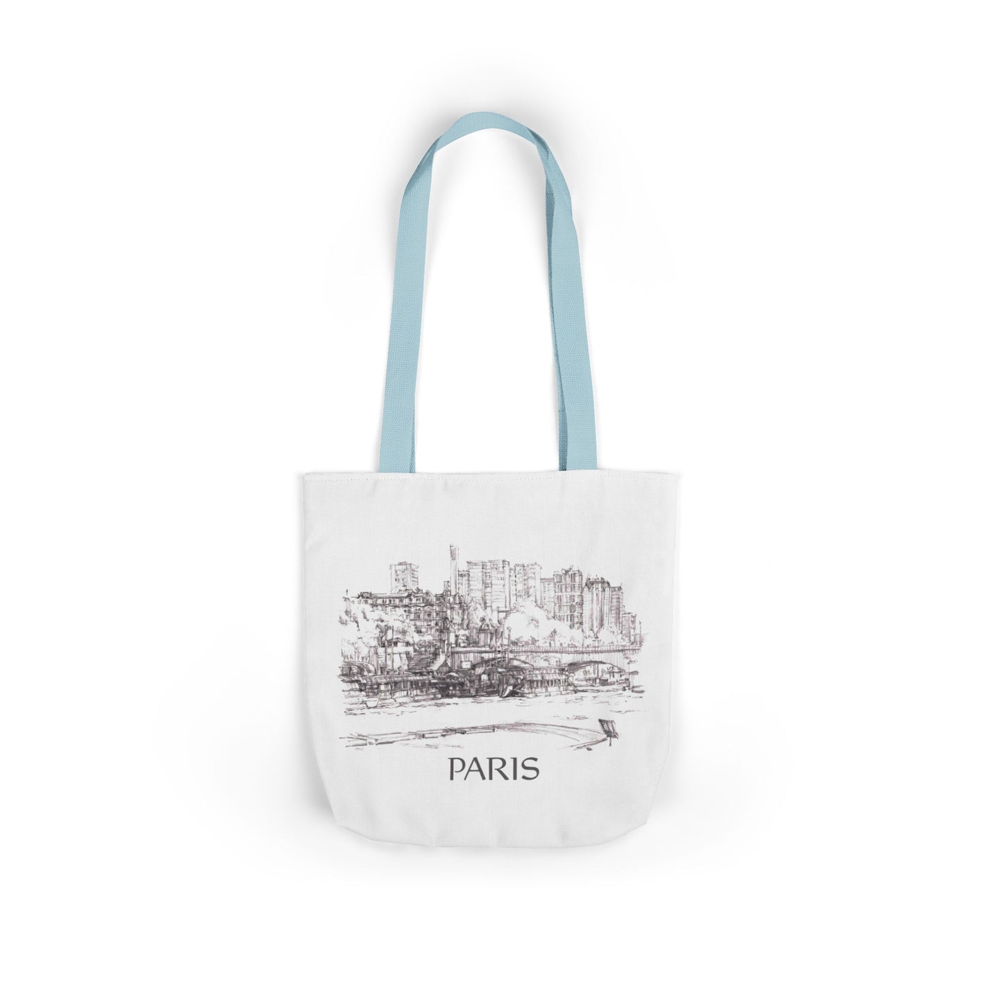 Paris-inspired Tote Bag with 5-Color Straps
