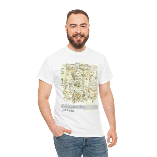 Prague Astronomical Clock-Inspired Unisex Crewneck T-shirt