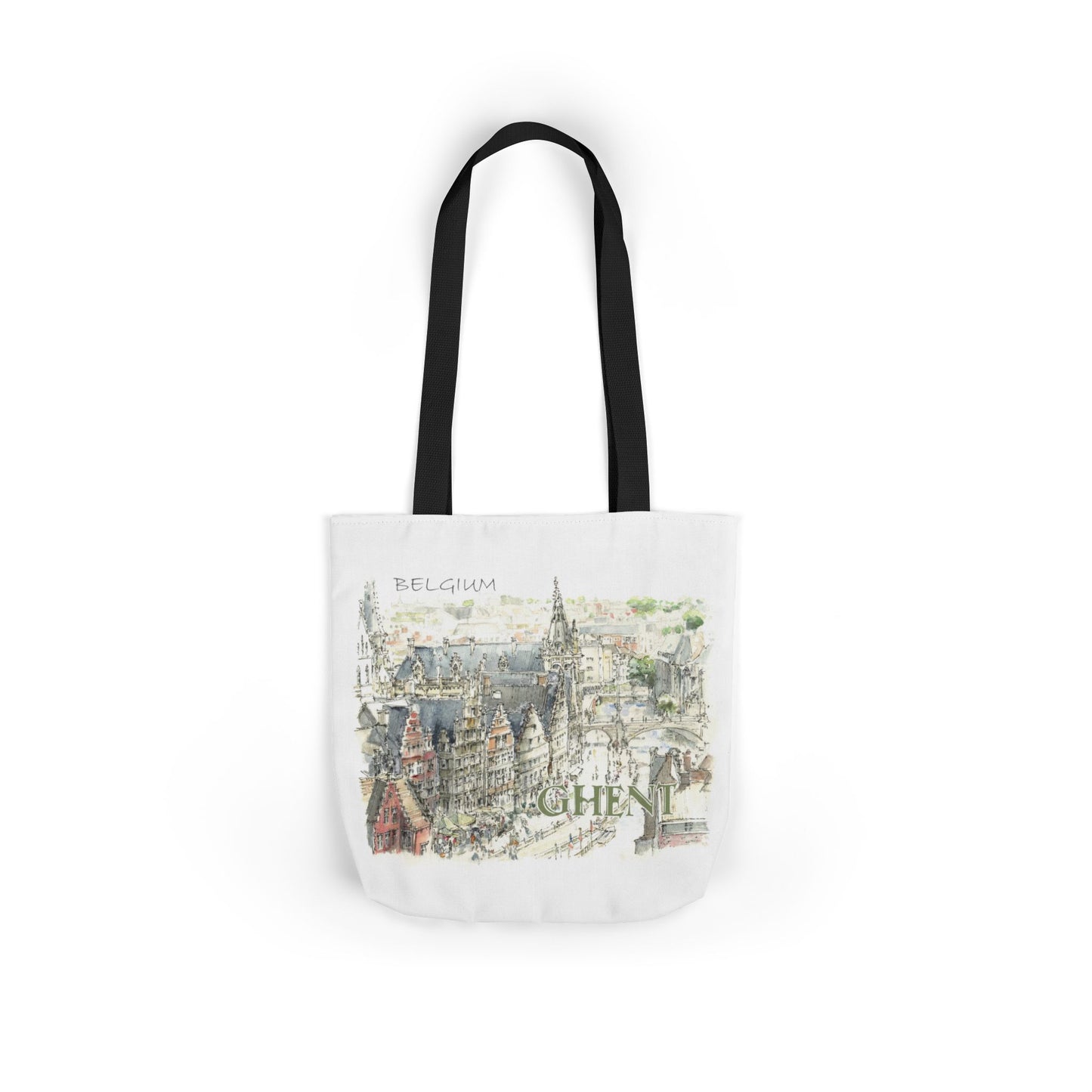 Ghent-inspired Tote Bag with 4-Color Straps