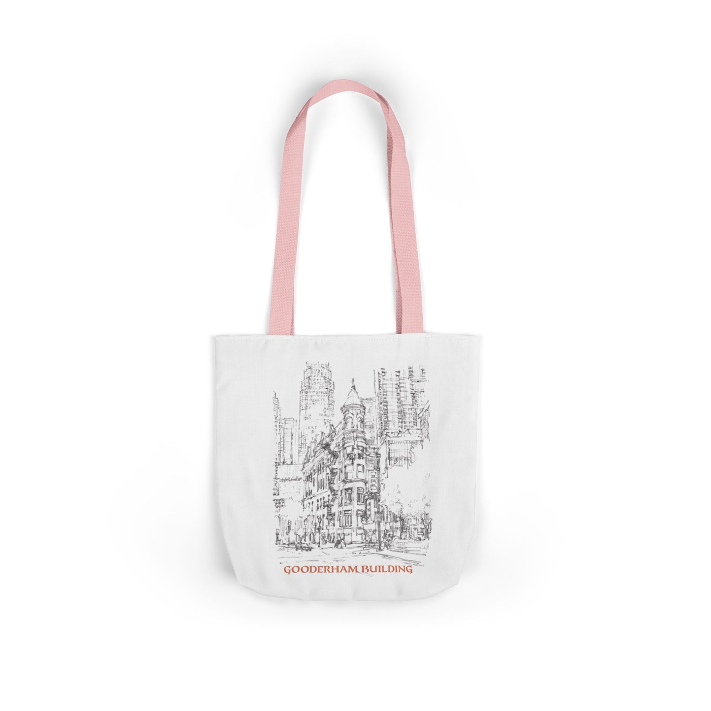 Toronto Gooderham building-inspired Tote Bag with 4-Color Straps