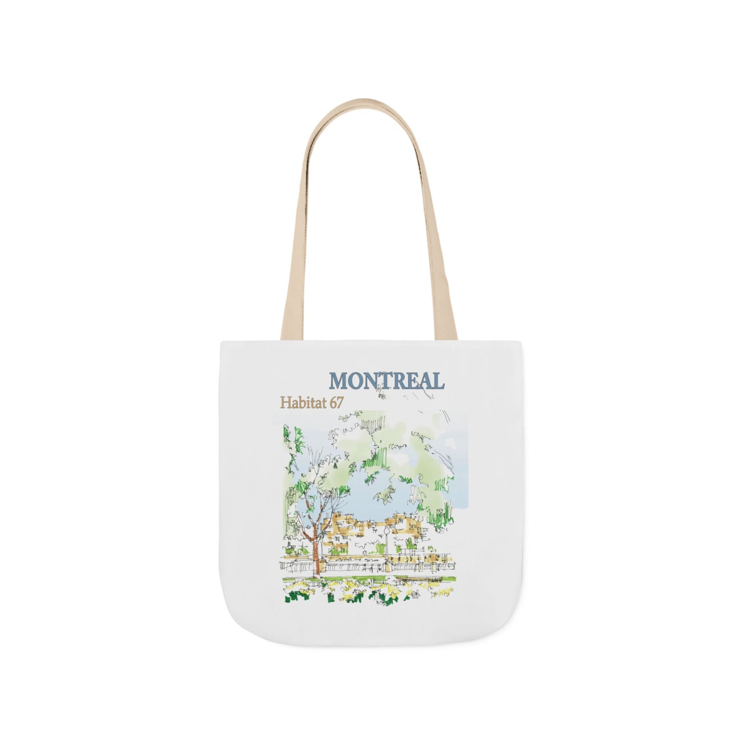 Montreal-inspired Tote Bag with 4-Color Straps