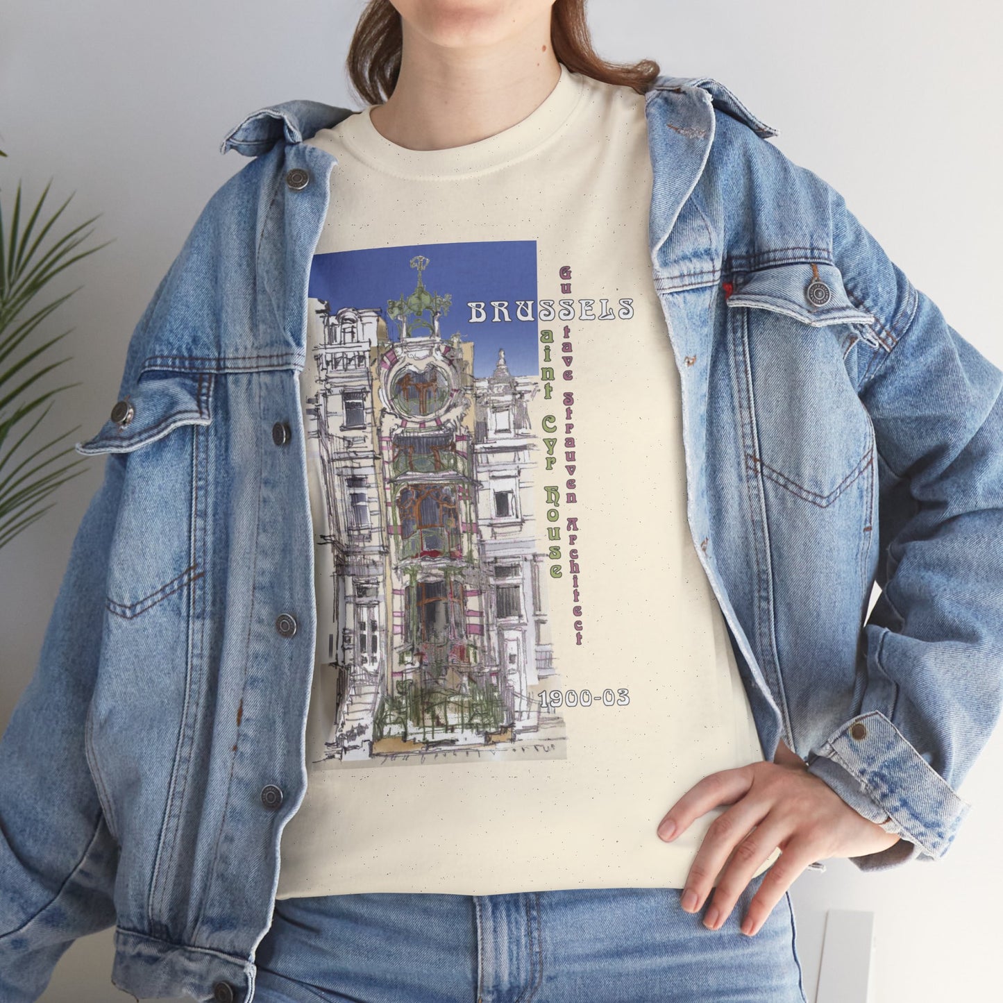 Brussel's Art-Nouveau-Inspired Unisex Crewneck T-shirt