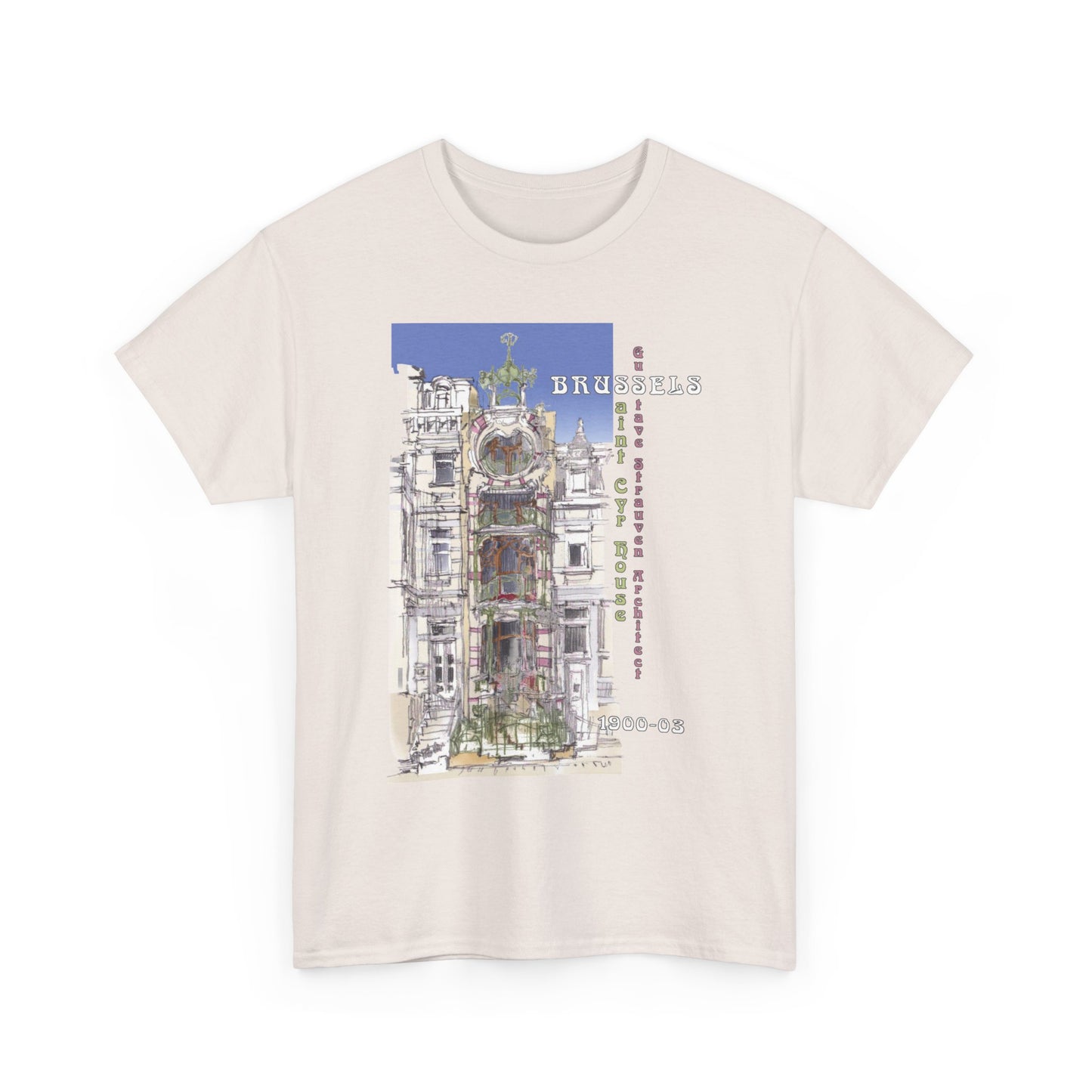 Brussel's Art-Nouveau-Inspired Unisex Crewneck T-shirt