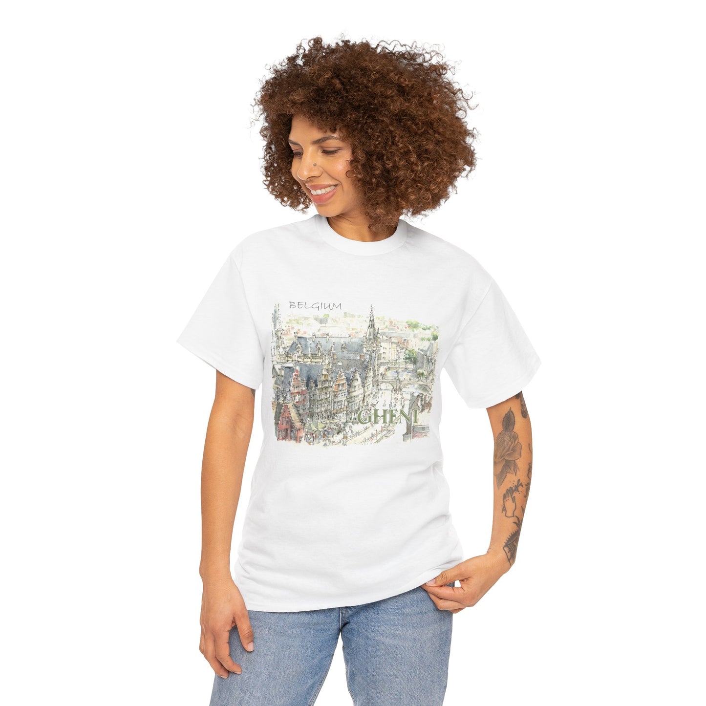 Ghent-Inspired Unisex Crewneck T-shirt