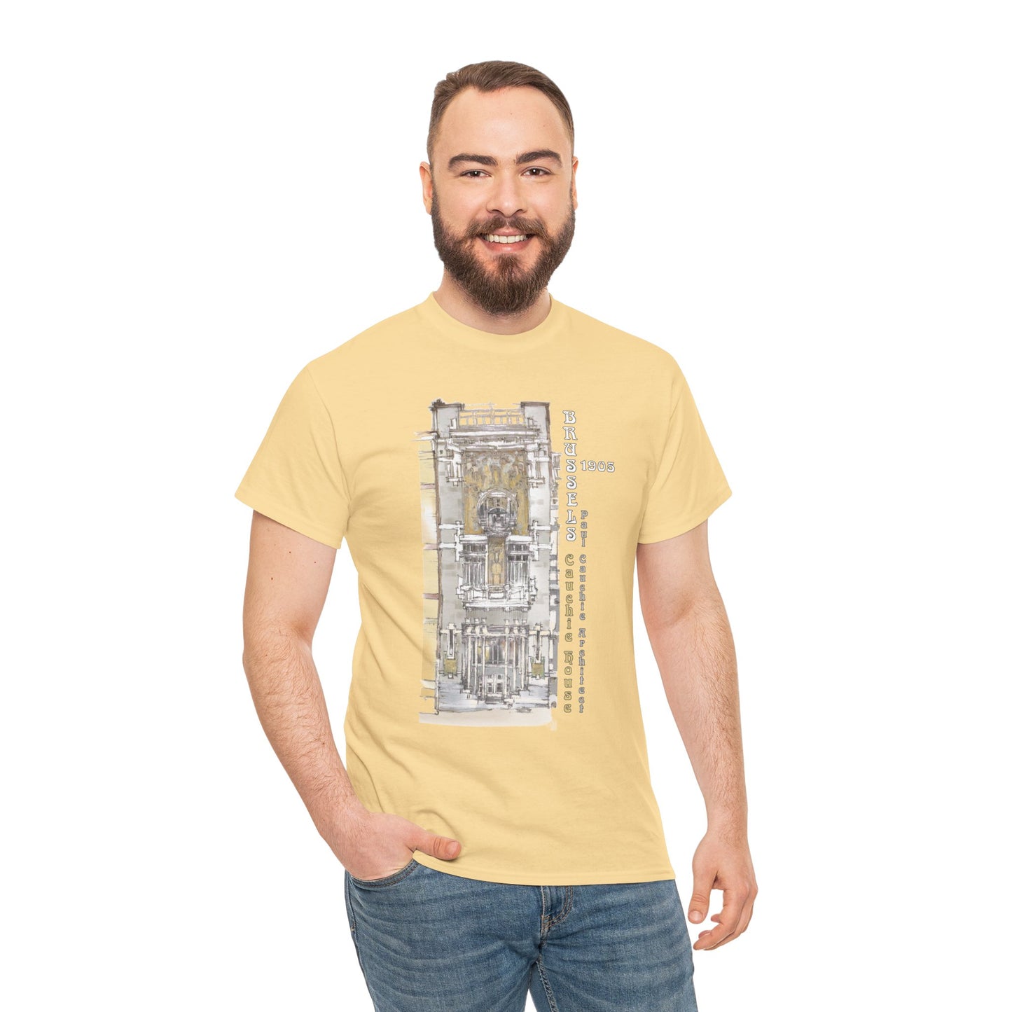 Brussel's Art-Nouveau-Inspired Unisex Crewneck T-shirt