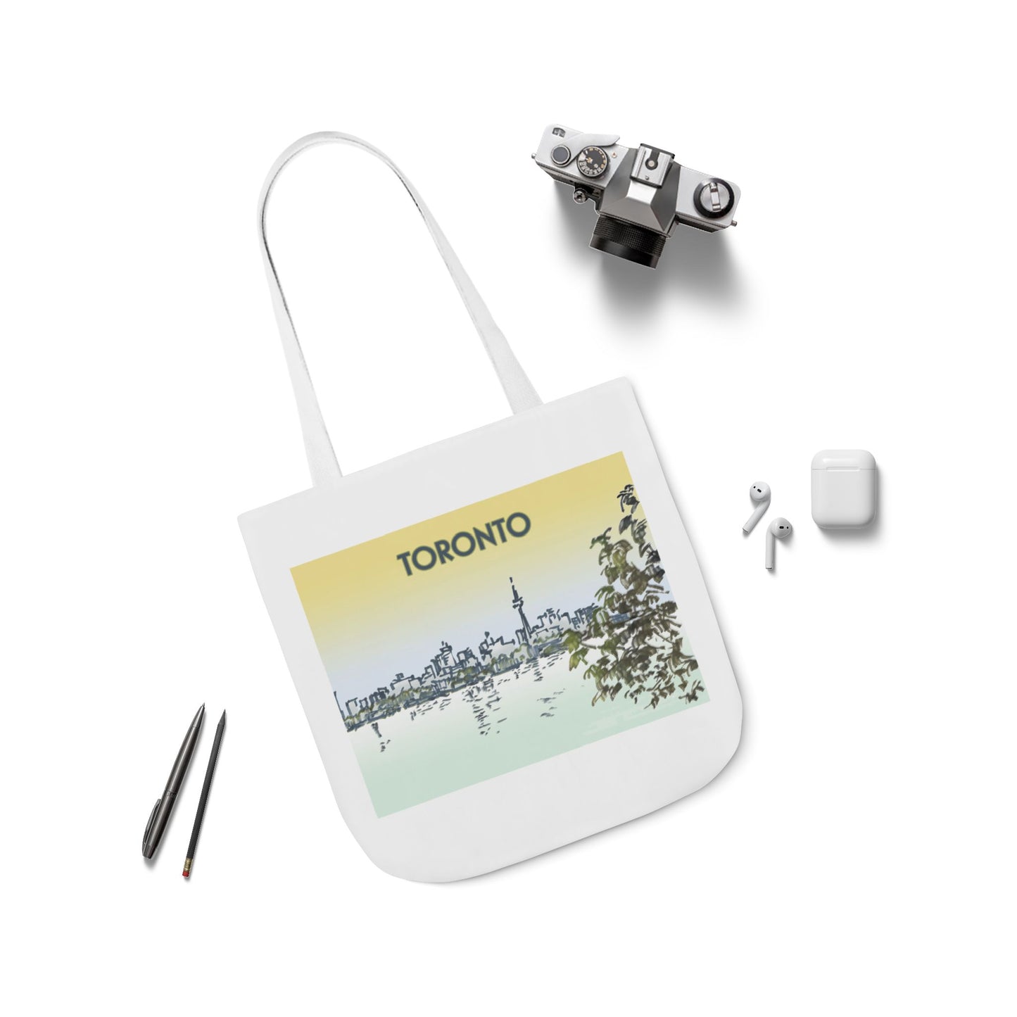 Toronto-inspired Tote Bag with 4-Color Straps