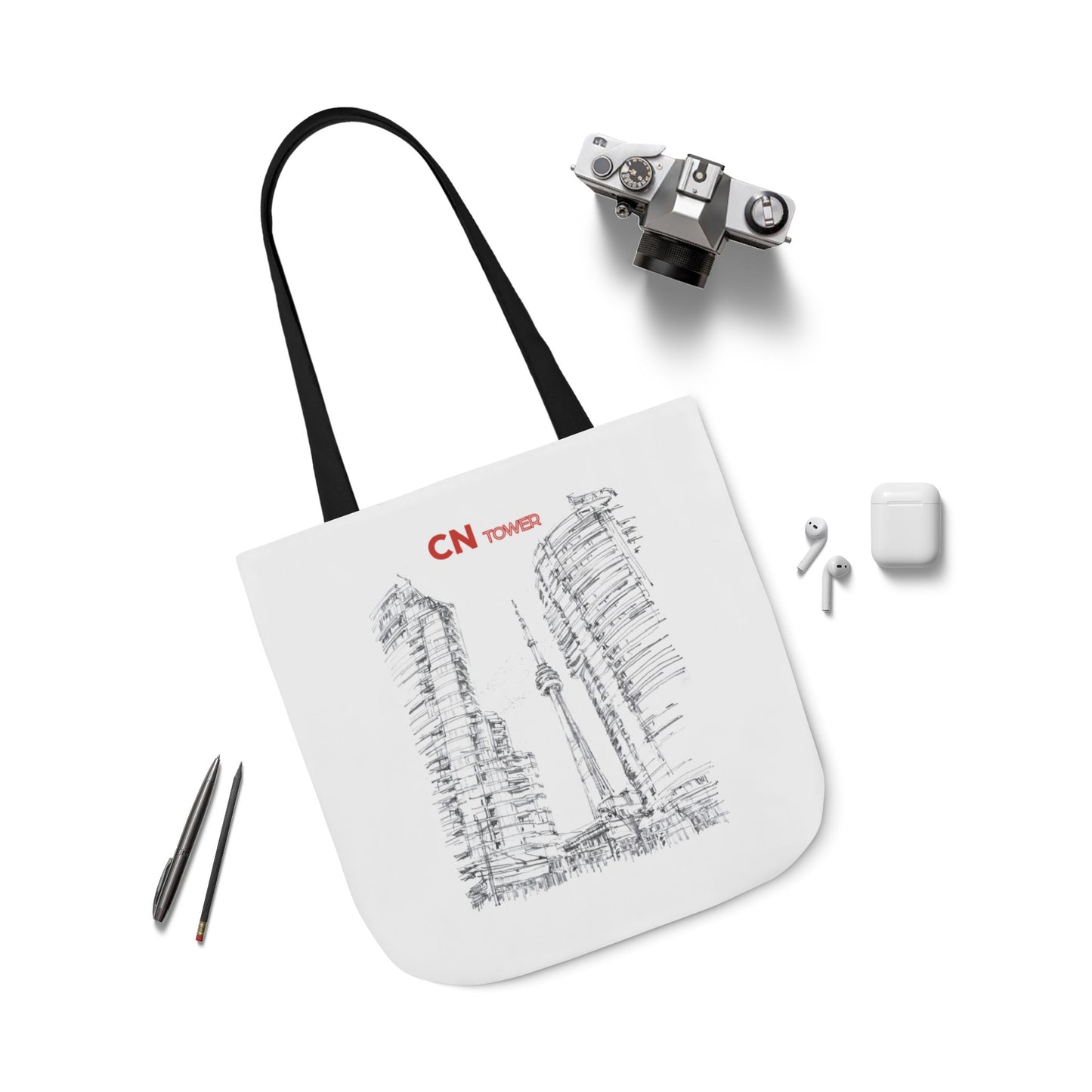 CN Tower-inspired Tote Bag with 4-Color Straps