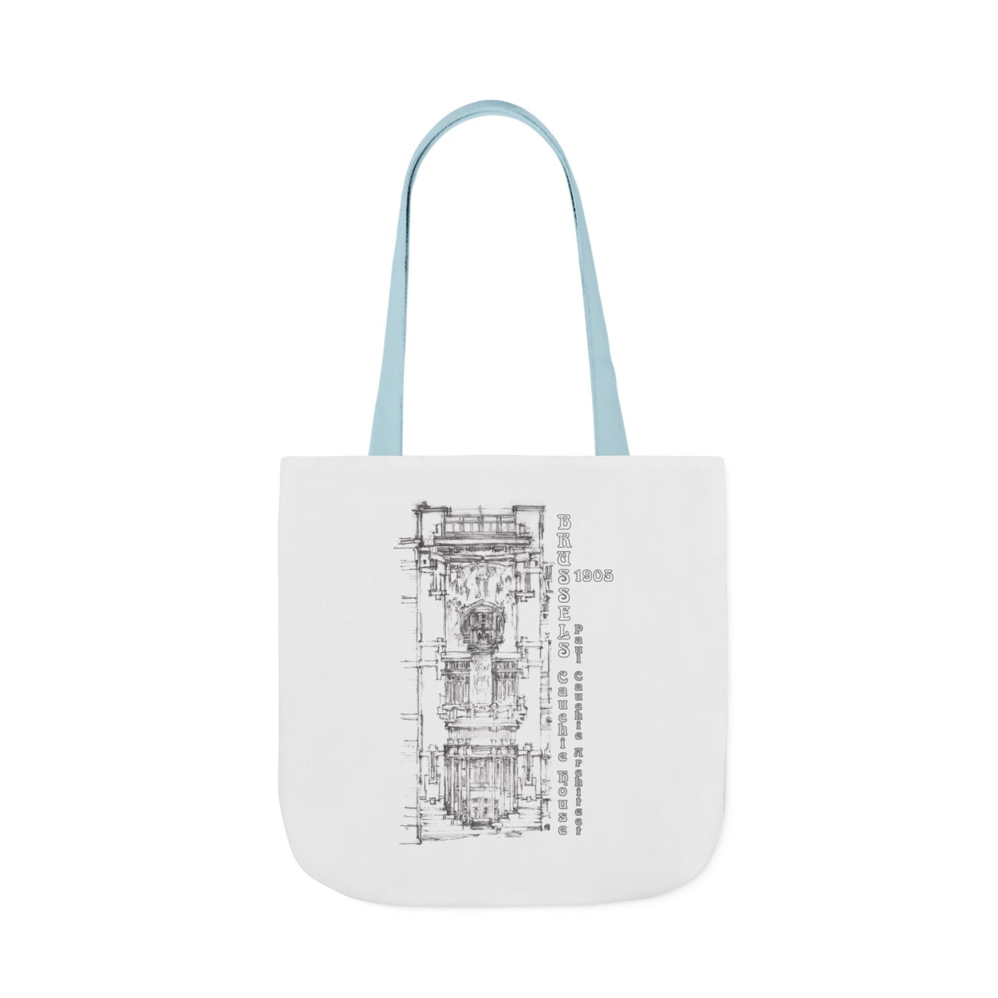 Brussel's Art-Nouveau-inspired Tote Bag with 5-Color Straps