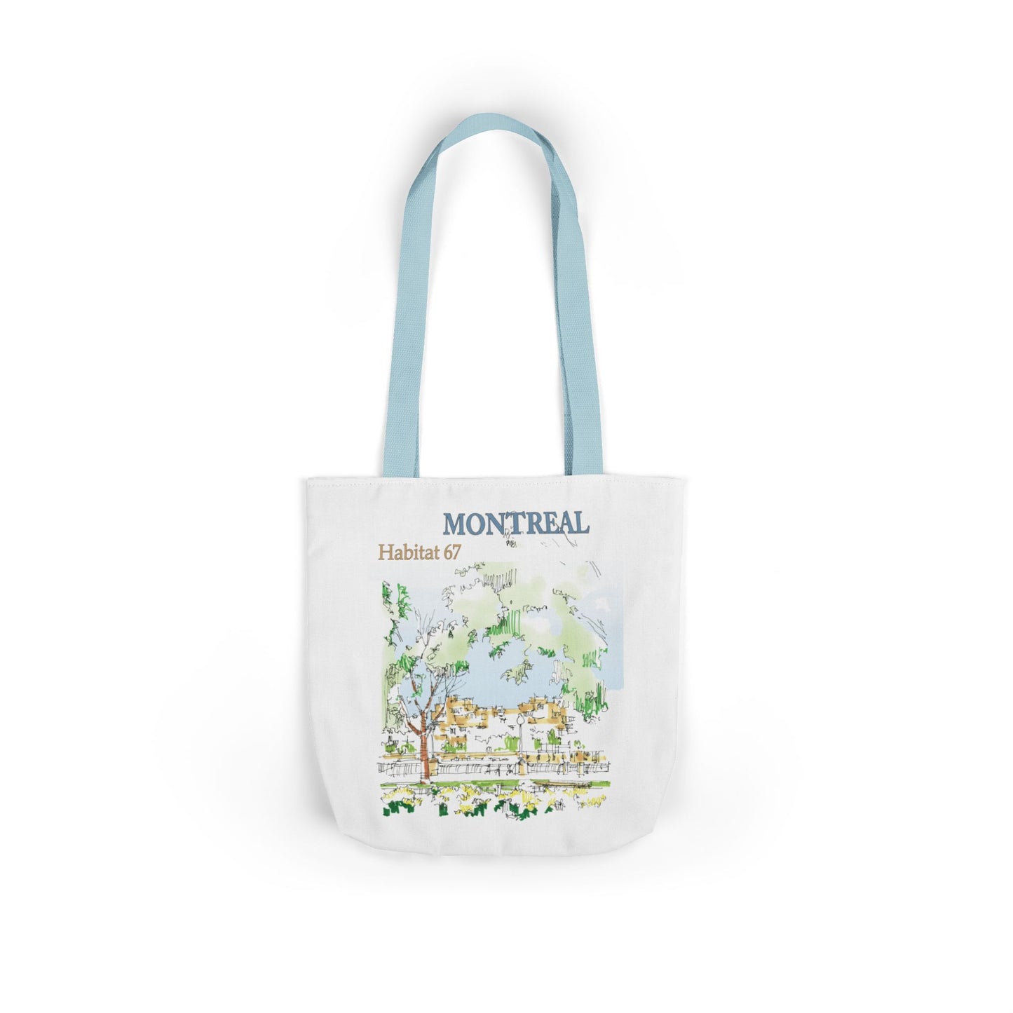 Montreal-inspired Tote Bag with 4-Color Straps