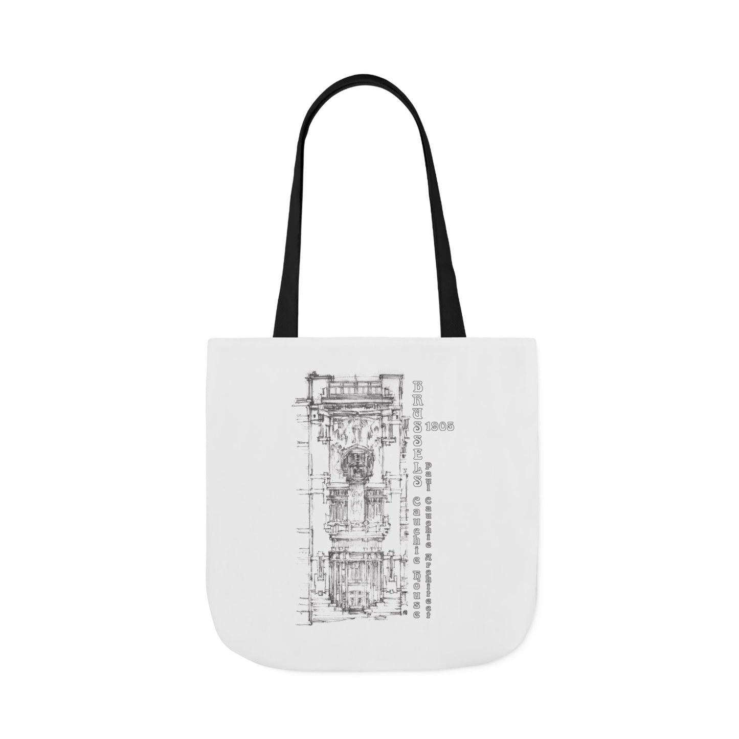Brussel's Art-Nouveau-inspired Tote Bag with 5-Color Straps