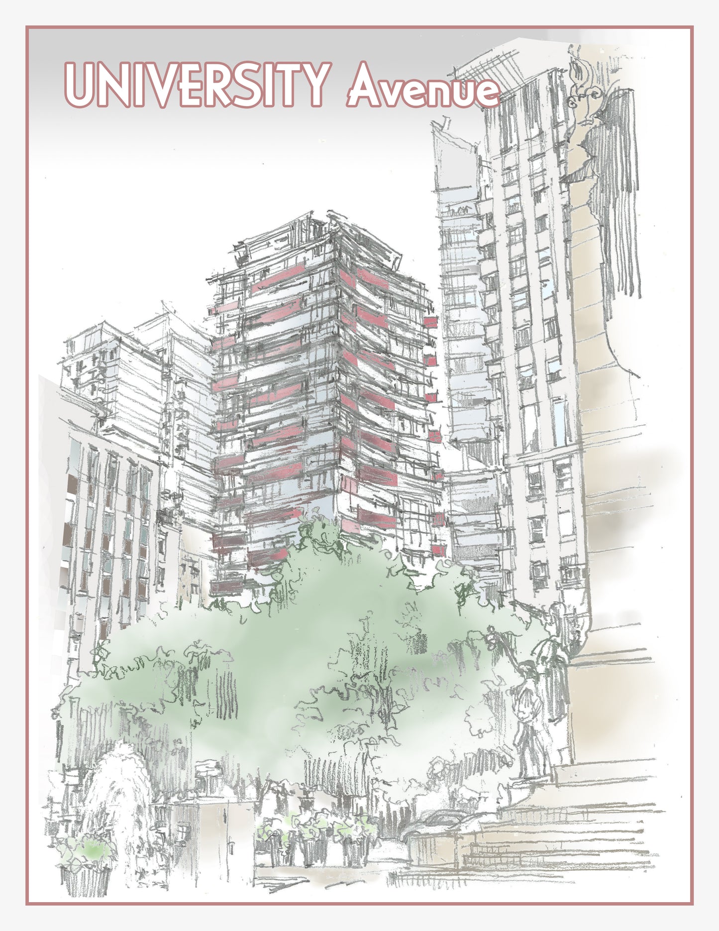 Toronto Travel Print. University Avenue.