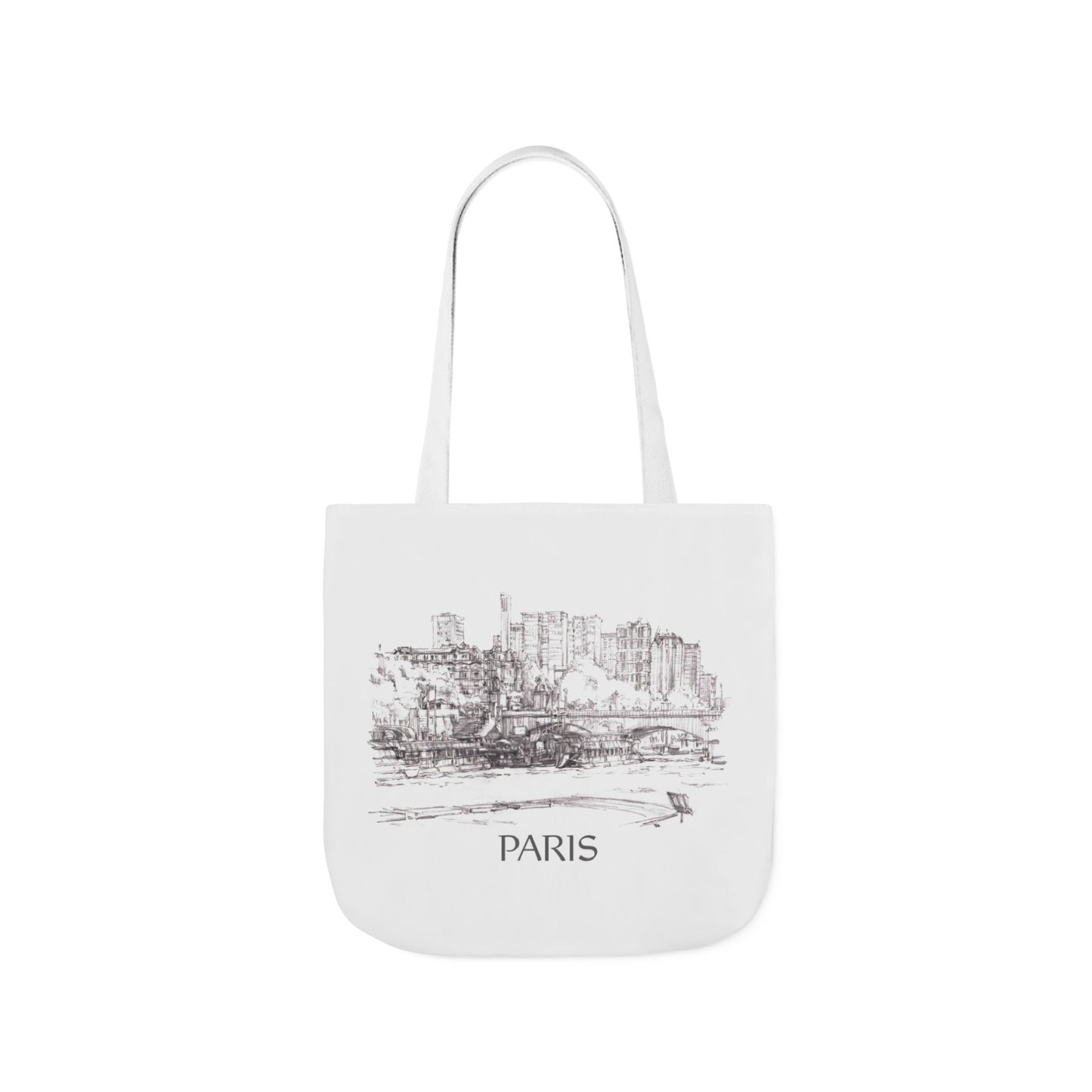 Paris-inspired Tote Bag with 5-Color Straps
