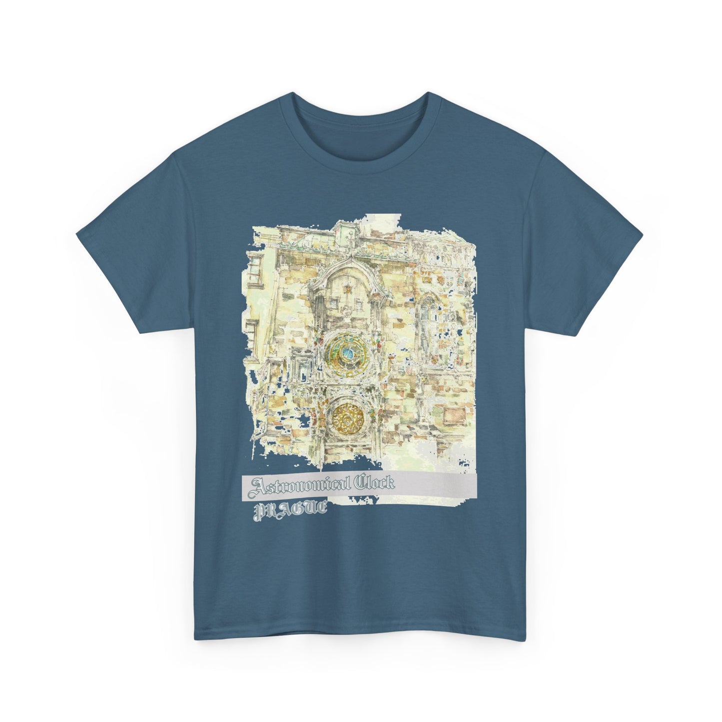 Prague Astronomical Clock-Inspired Unisex Crewneck T-shirt