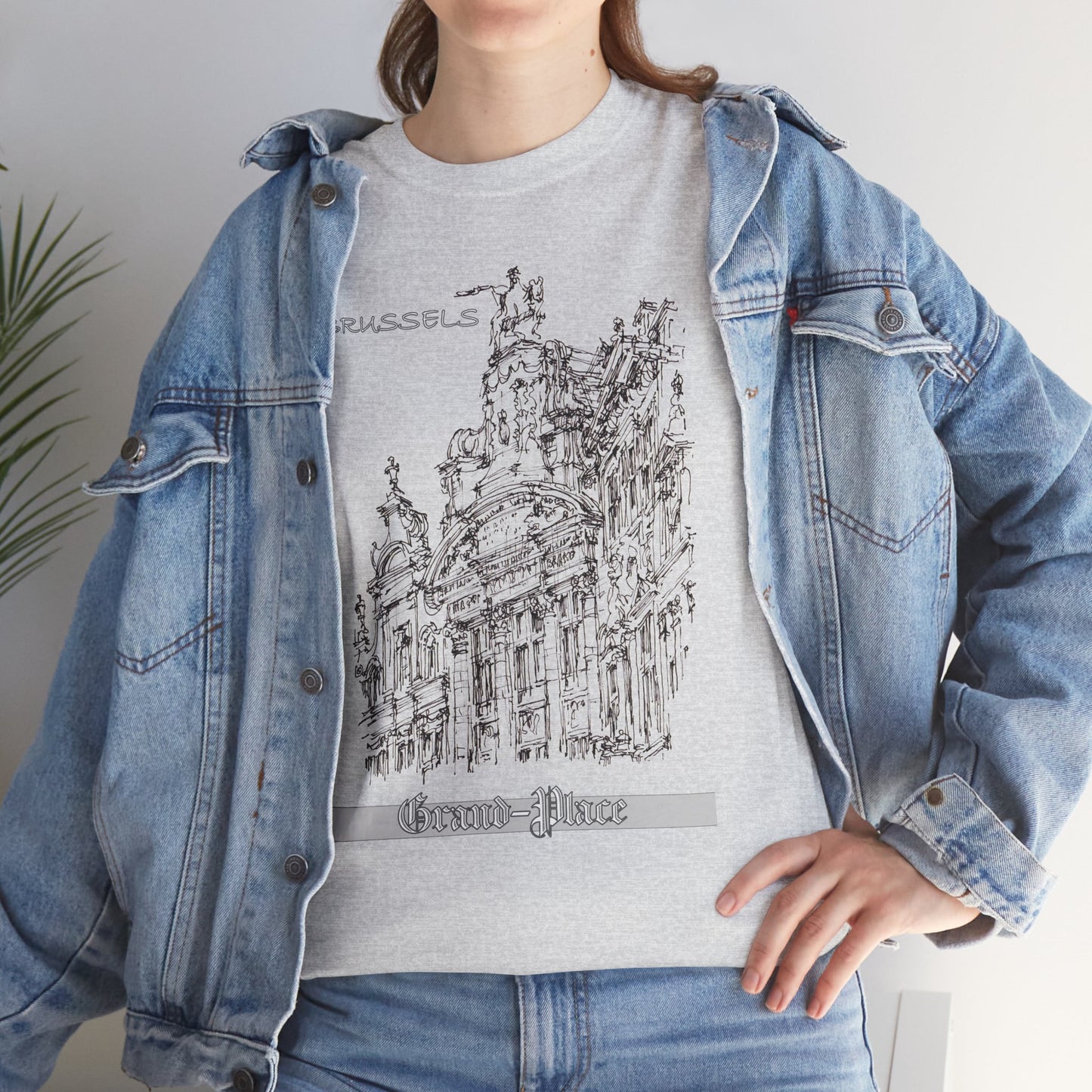 Brussel's Grand-Place-Inspired Unisex Crewneck T-shirt