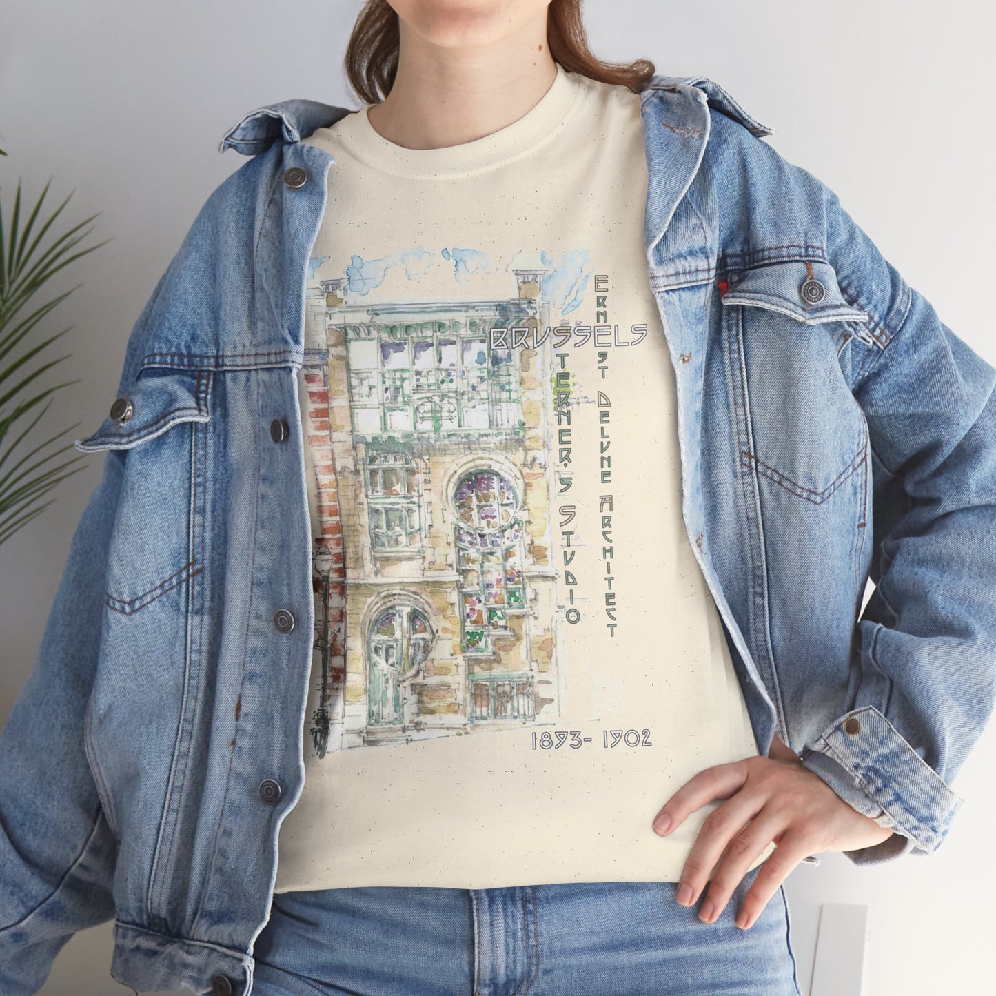 Brussel's Art-Nouveau-Inspired Unisex Crewneck T-shirt