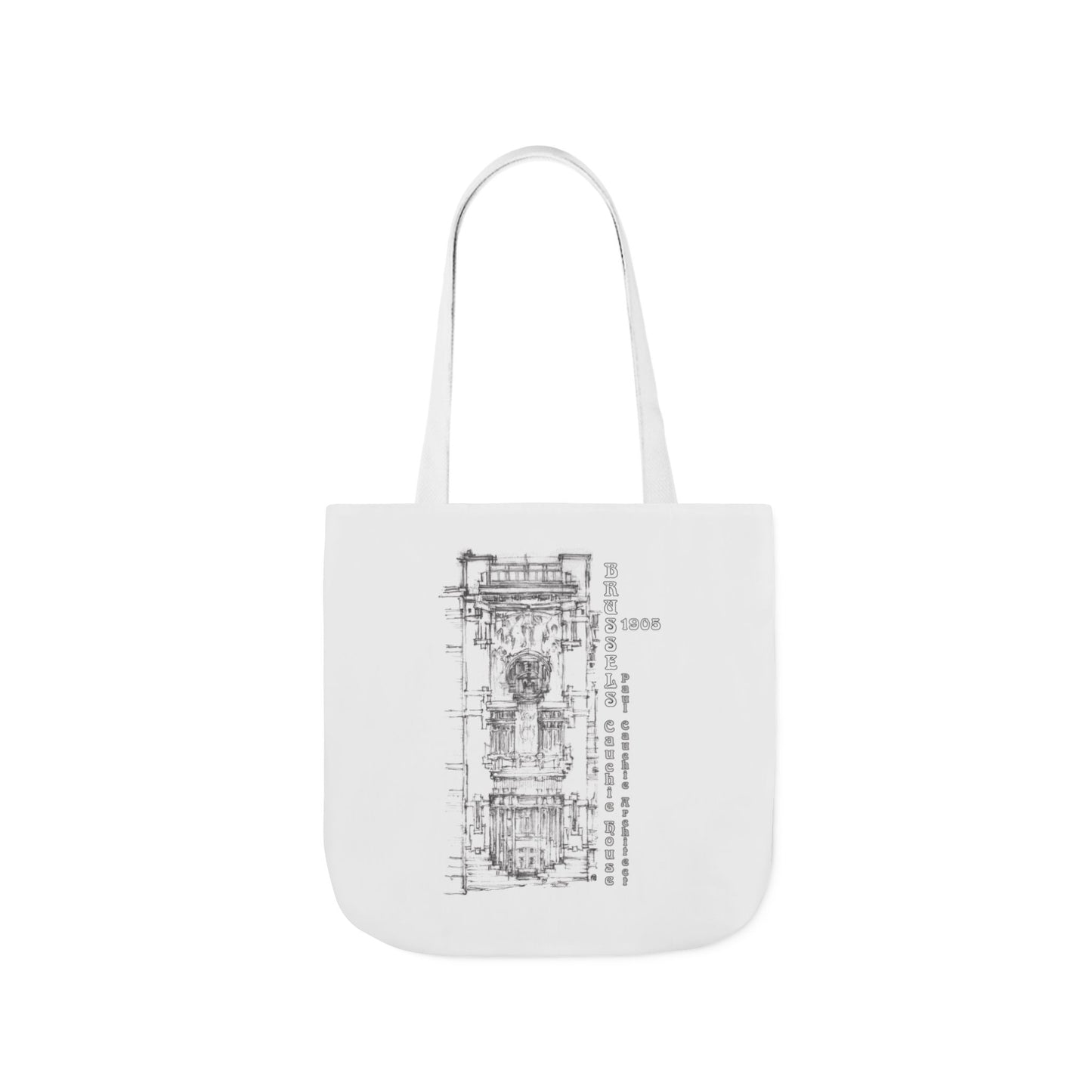 Brussel's Art-Nouveau-inspired Tote Bag with 5-Color Straps