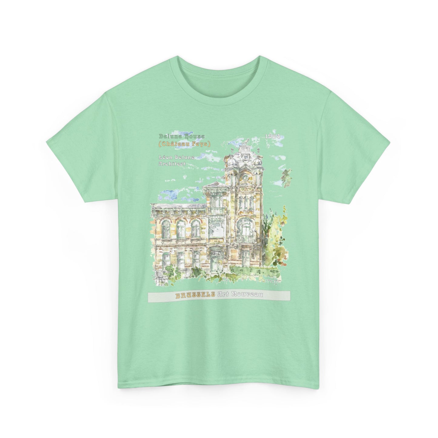 Brussel's Art-Nouveau-Inspired Unisex Crewneck T-shirt