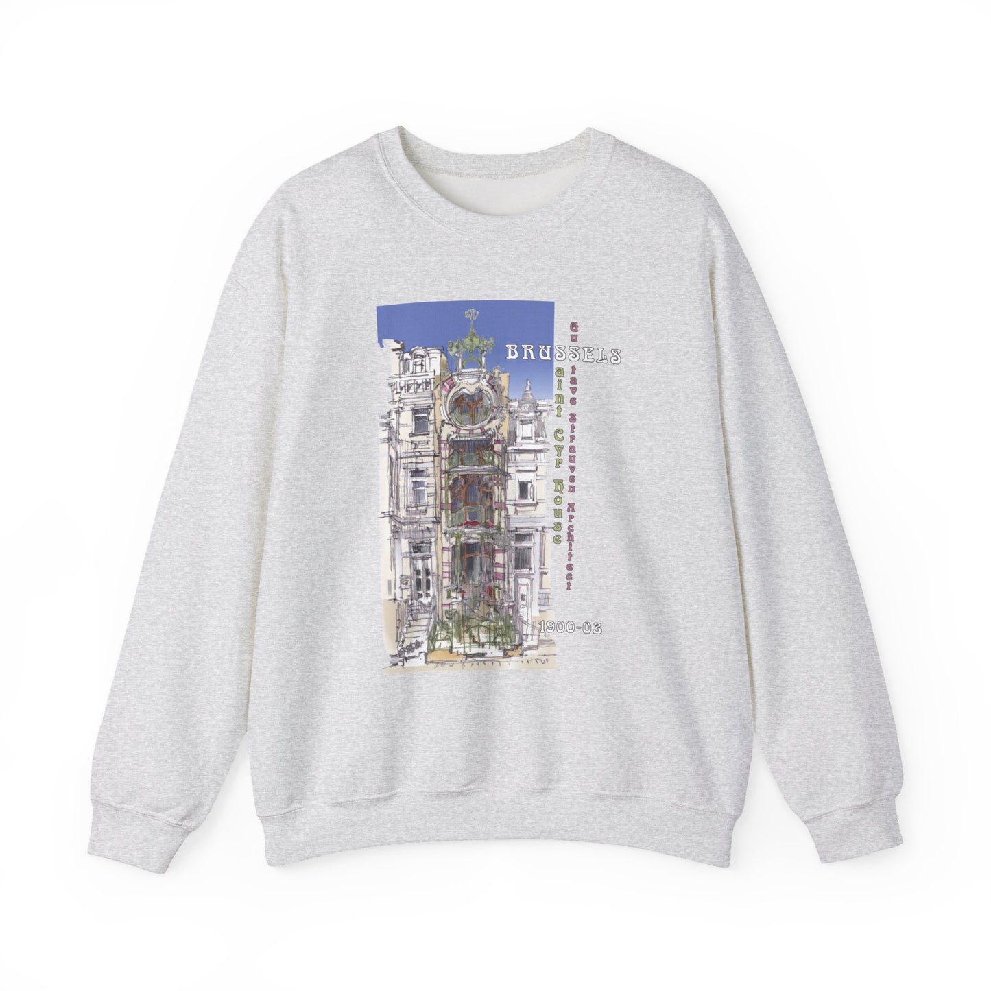 Brussel's Art-Nouveau-Inspired Unisex Crewneck Sweatshirt
