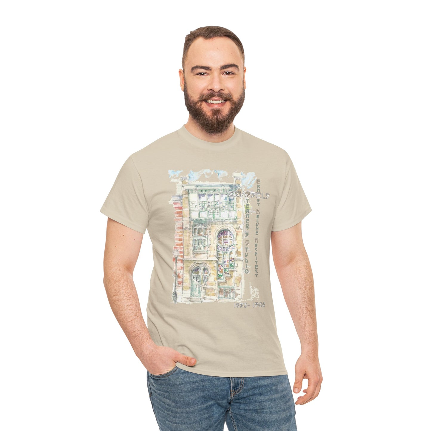 Brussel's Art-Nouveau-Inspired Unisex Crewneck T-shirt