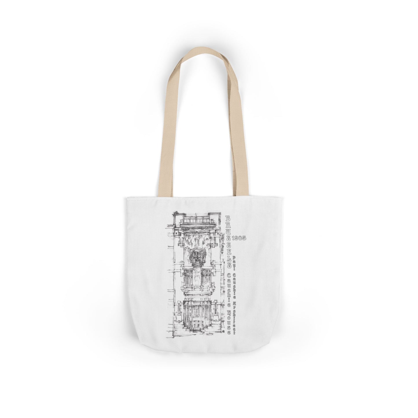Brussel's Art-Nouveau-inspired Tote Bag with 5-Color Straps