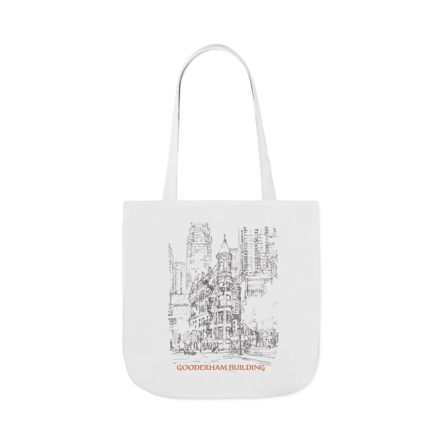 Toronto Gooderham building-inspired Tote Bag with 4-Color Straps