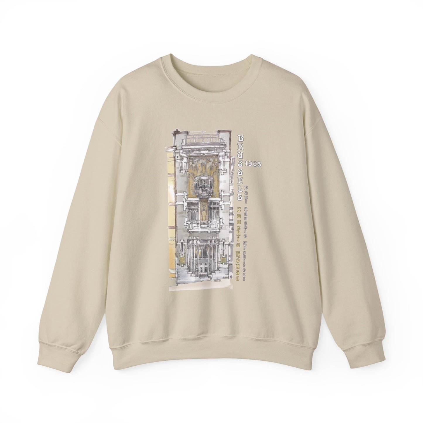 Brussel's Art-Nouveau-Inspired Unisex Crewneck Sweatshirt