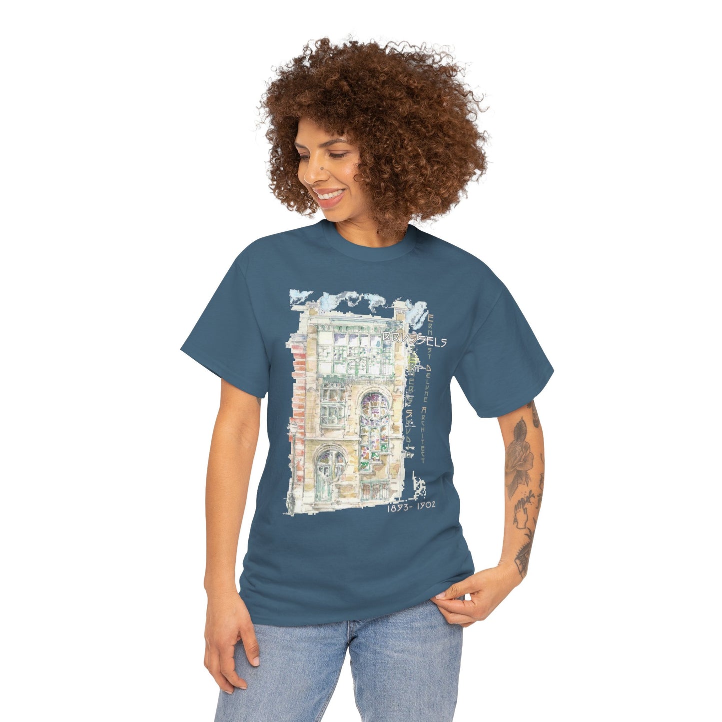 Brussel's Art-Nouveau-Inspired Unisex Crewneck T-shirt