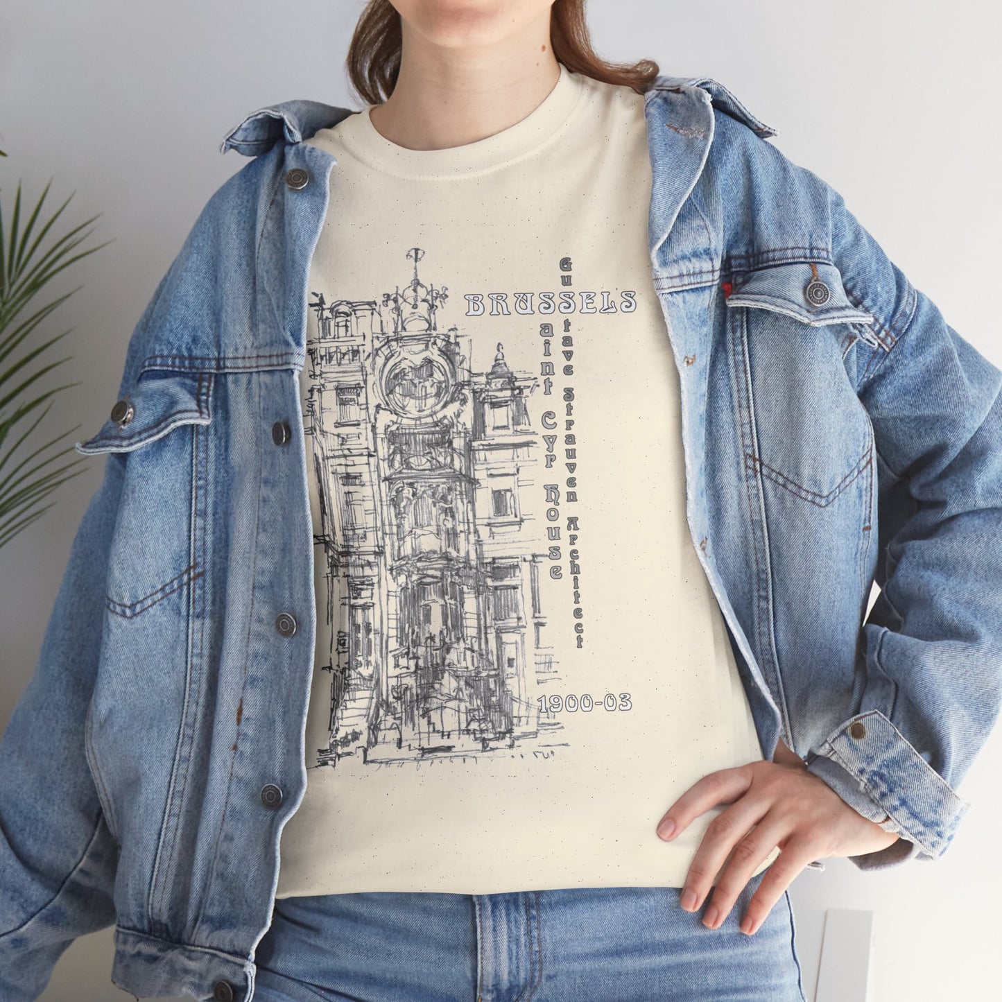 Brussel's Art-Nouveau-Inspired Unisex Crewneck T-shirt
