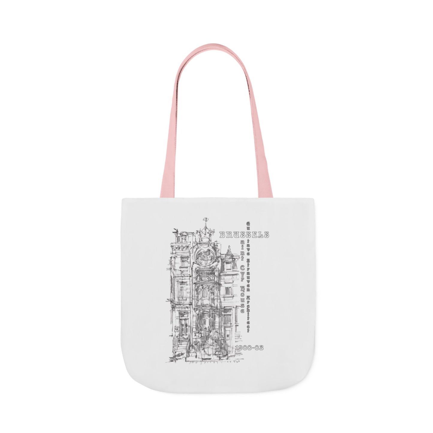 Brussel's Art-Nouveau-inspired Tote Bag with 5-Color Straps