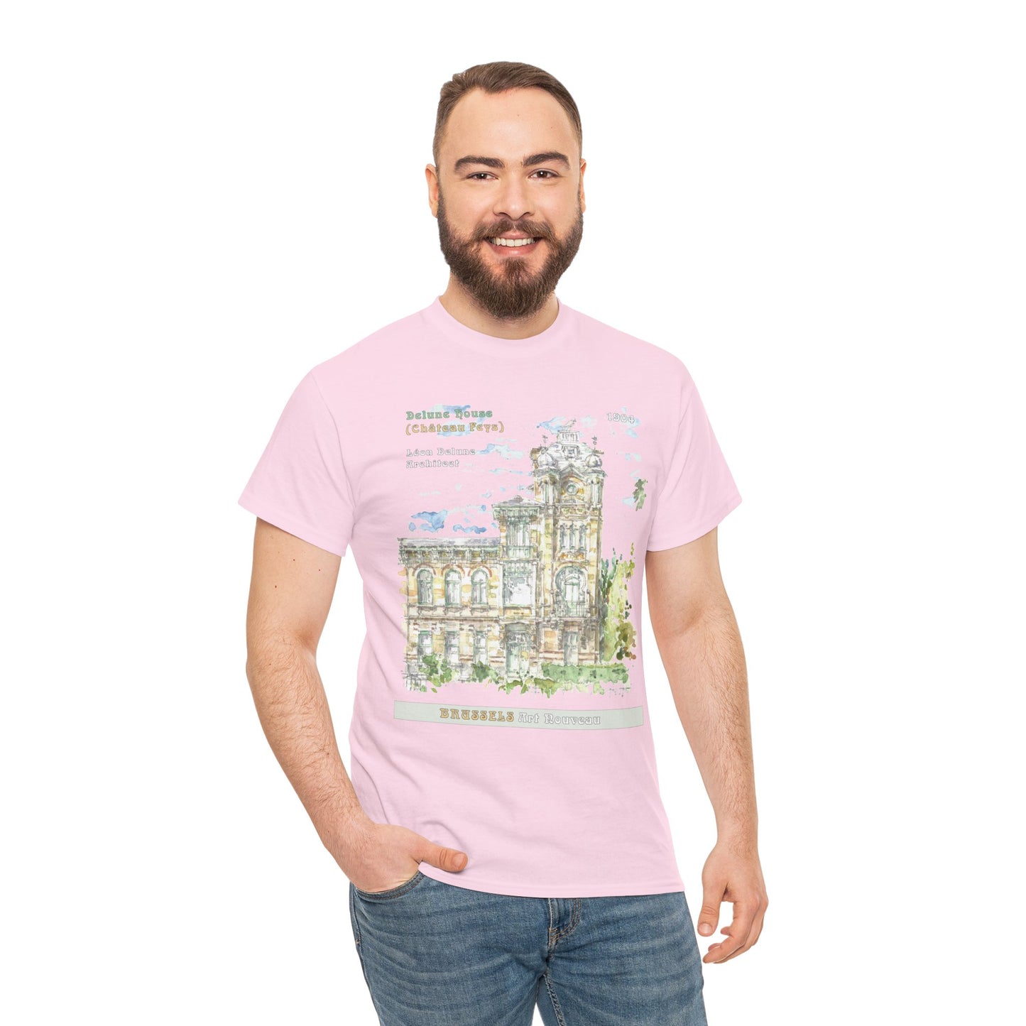 Brussel's Art-Nouveau-Inspired Unisex Crewneck T-shirt