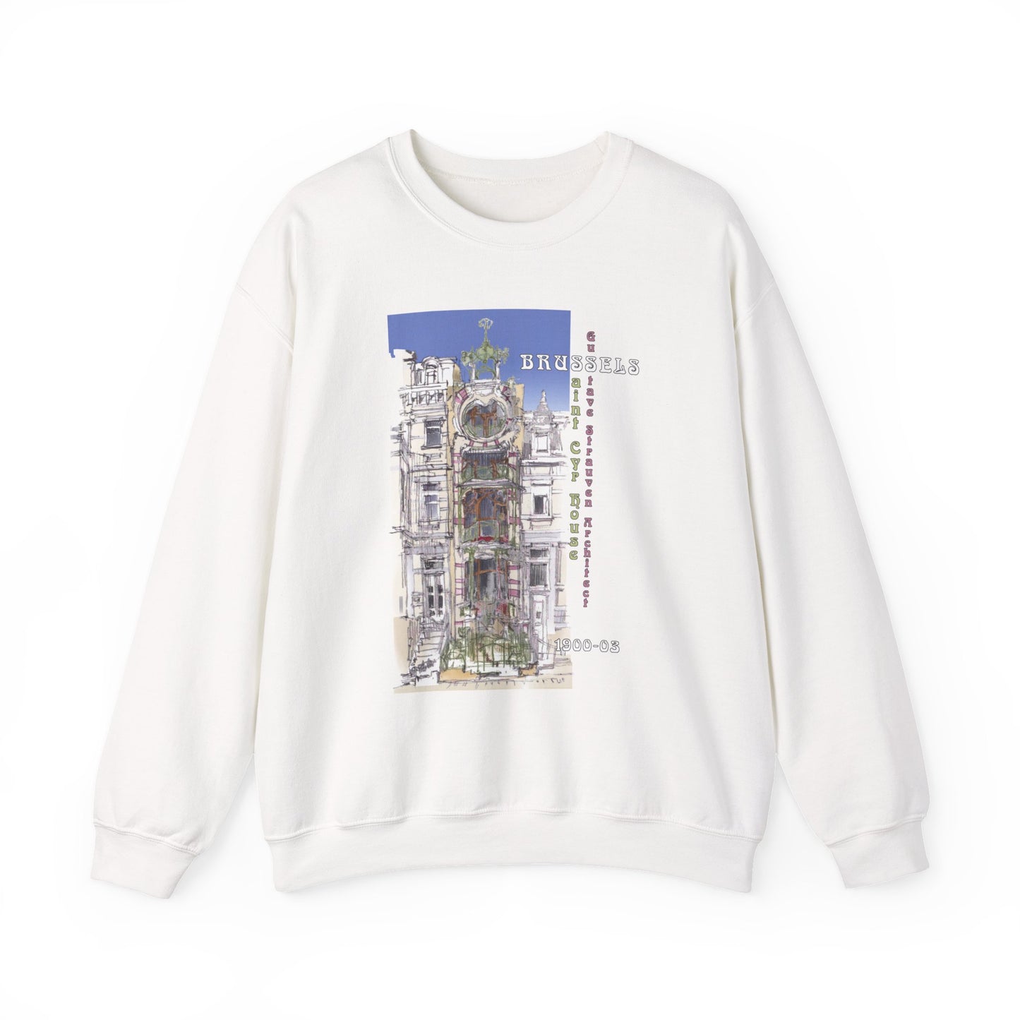 Brussel's Art-Nouveau-Inspired Unisex Crewneck Sweatshirt