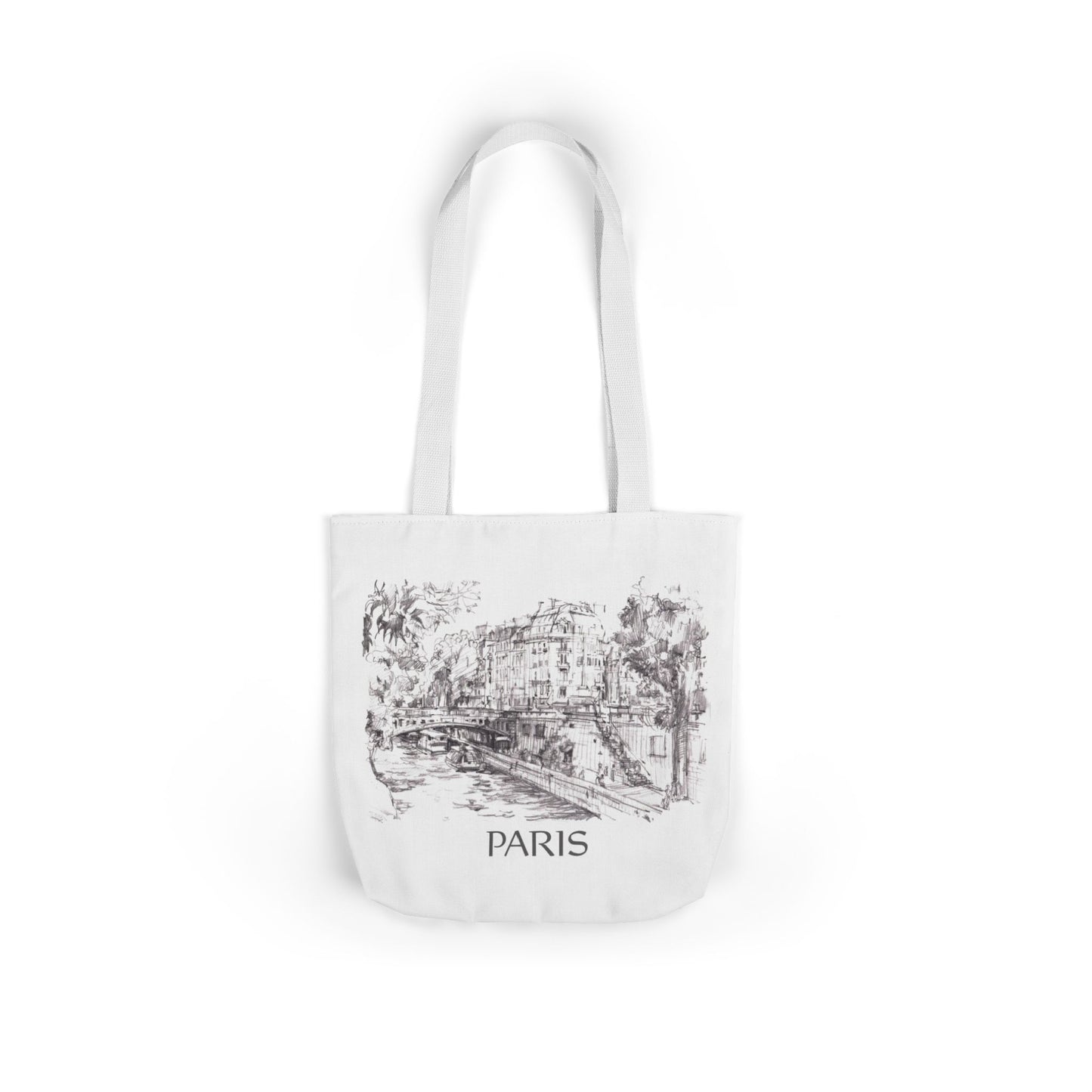 Paris-inspired Tote Bag with 5-Color Straps
