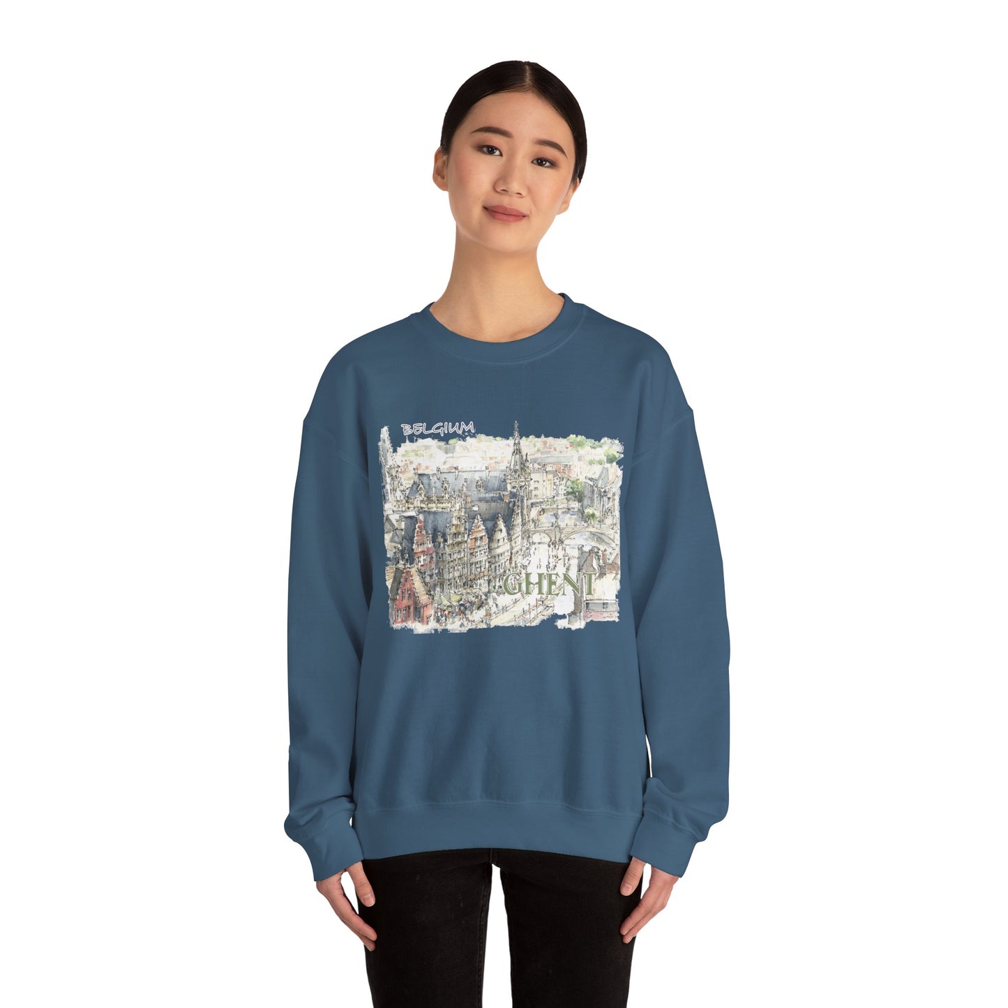 Ghent-Inspired Unisex Crewneck Sweatshirt